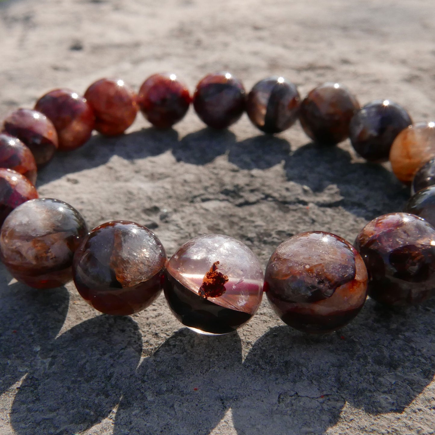 Fire Quartz Bracelet (11-11.5mm) | Snow Heart Crystals - Online Crystal Shop Canada