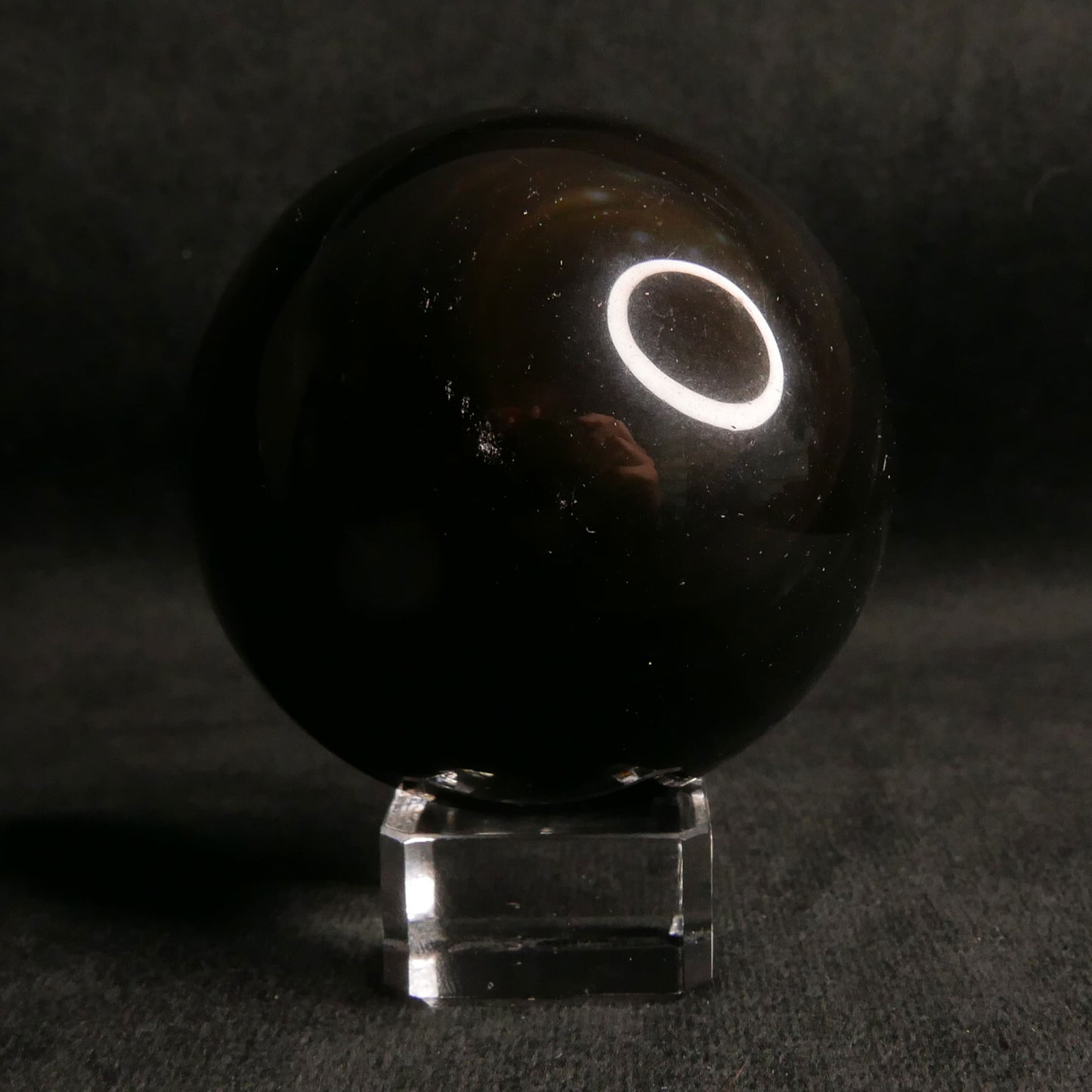Rainbow Obsidian Sphere with Glass Stand | Snow Heart Crystals - Online Crystal Shop Canada