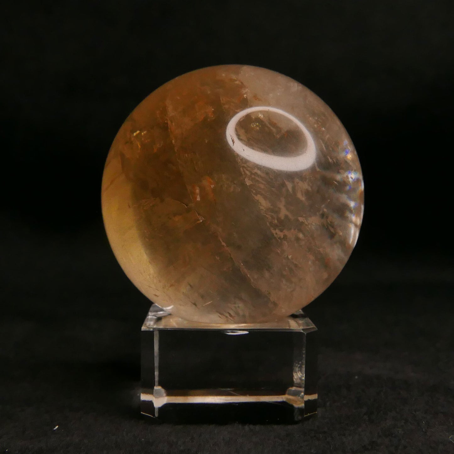 Honey Calcite Sphere with Stand | Snow Heart Crystals - Online Crystal Shop Canada