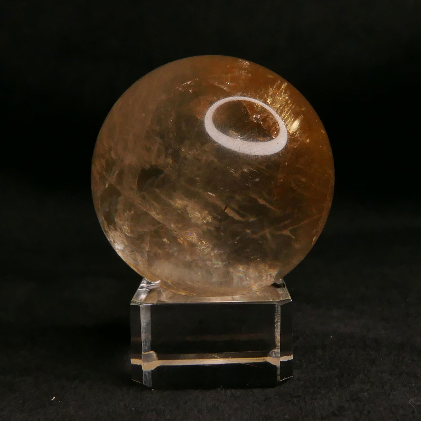 Honey Calcite Sphere with Stand | Snow Heart Crystals - Online Crystal Shop Canada