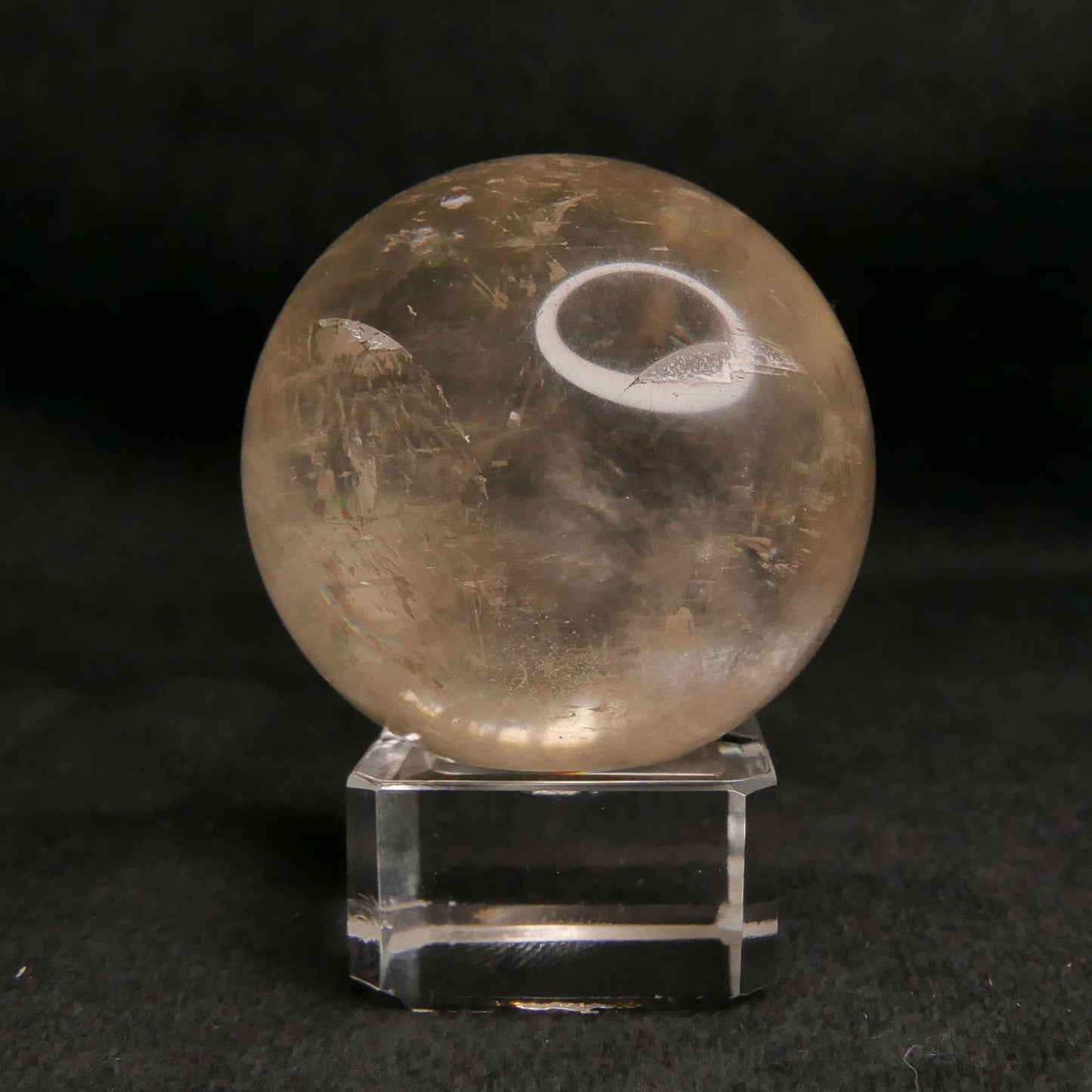 Honey Calcite Sphere with Stand | Snow Heart Crystals - Online Crystal Shop Canada