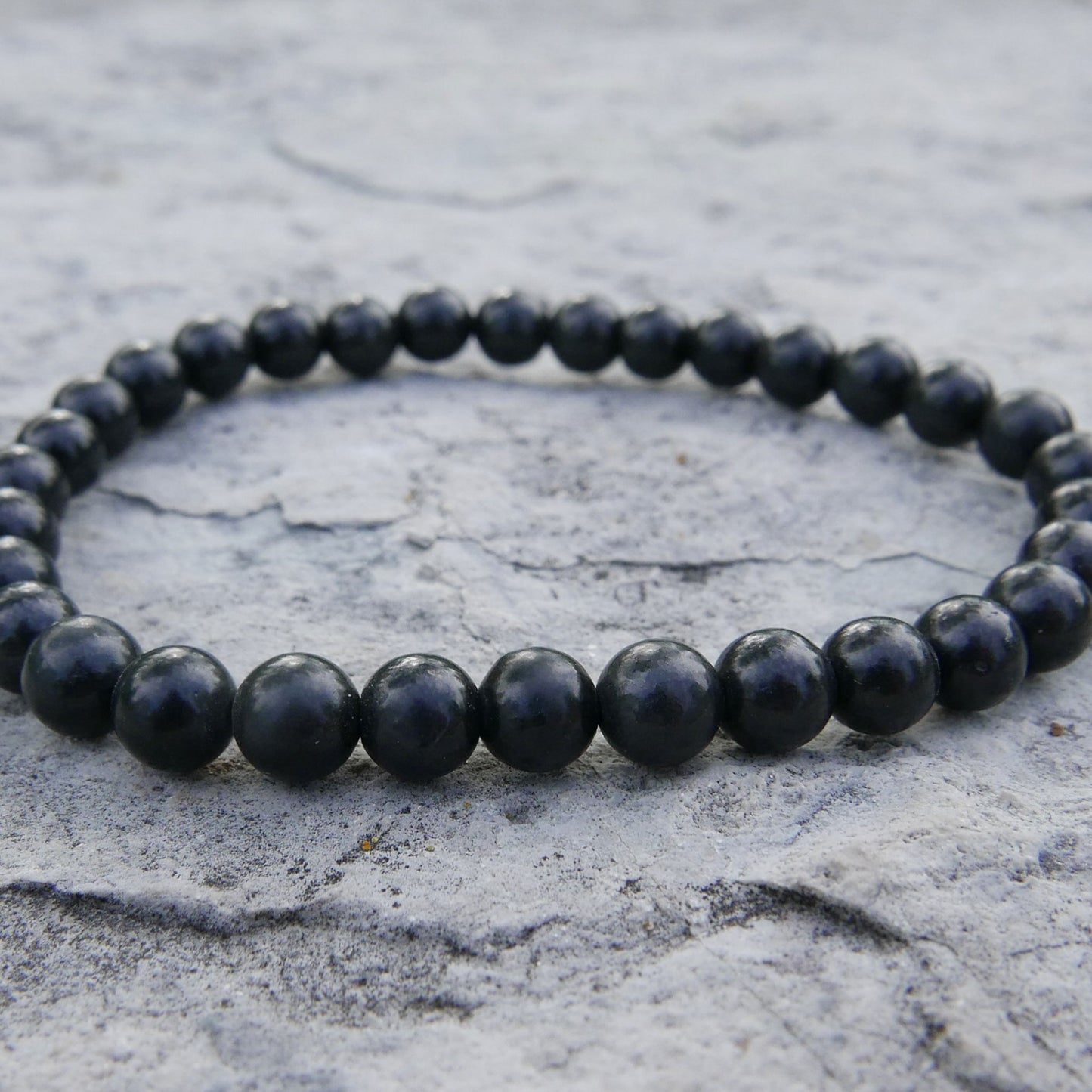 Shungite bracelet (6mm) | Snow Heart Crystals - Online Crystal Shop Canada