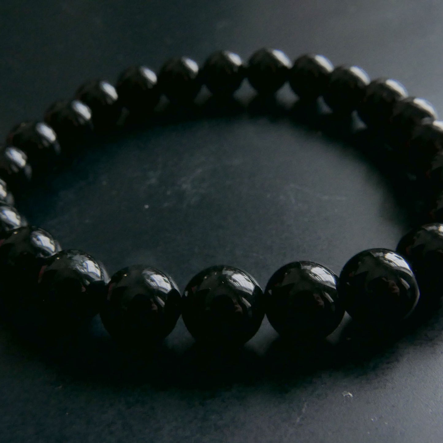 Black Jade Bracelet (7.5-8mm) | Snow Heart Crystals - Online Crystal Shop Canada