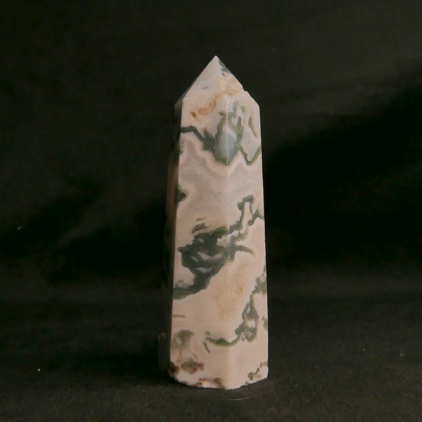 Moss Agate Tower | Snow Heart Crystals