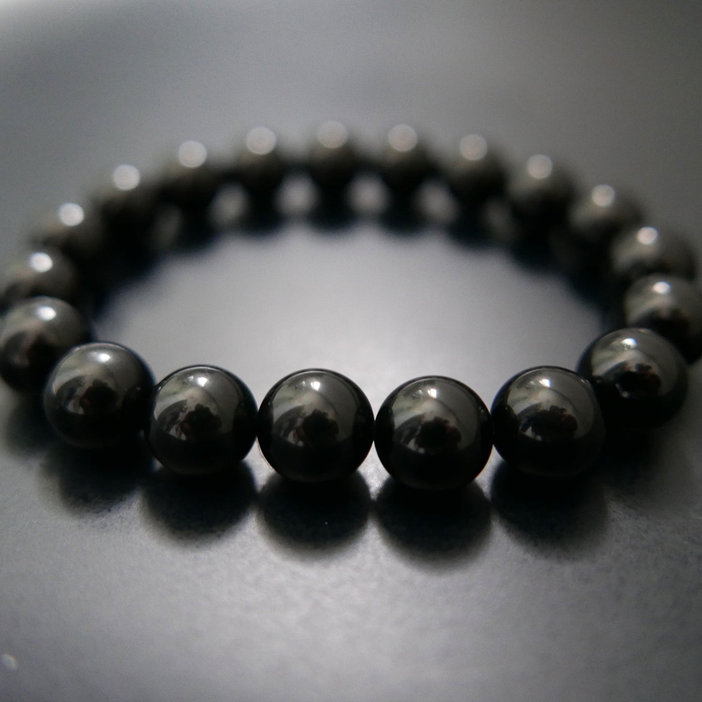 Black Tourmaline Bracelet (9.5-10mm) | Snow Heart Crystals - Online Crystal Shop Canada