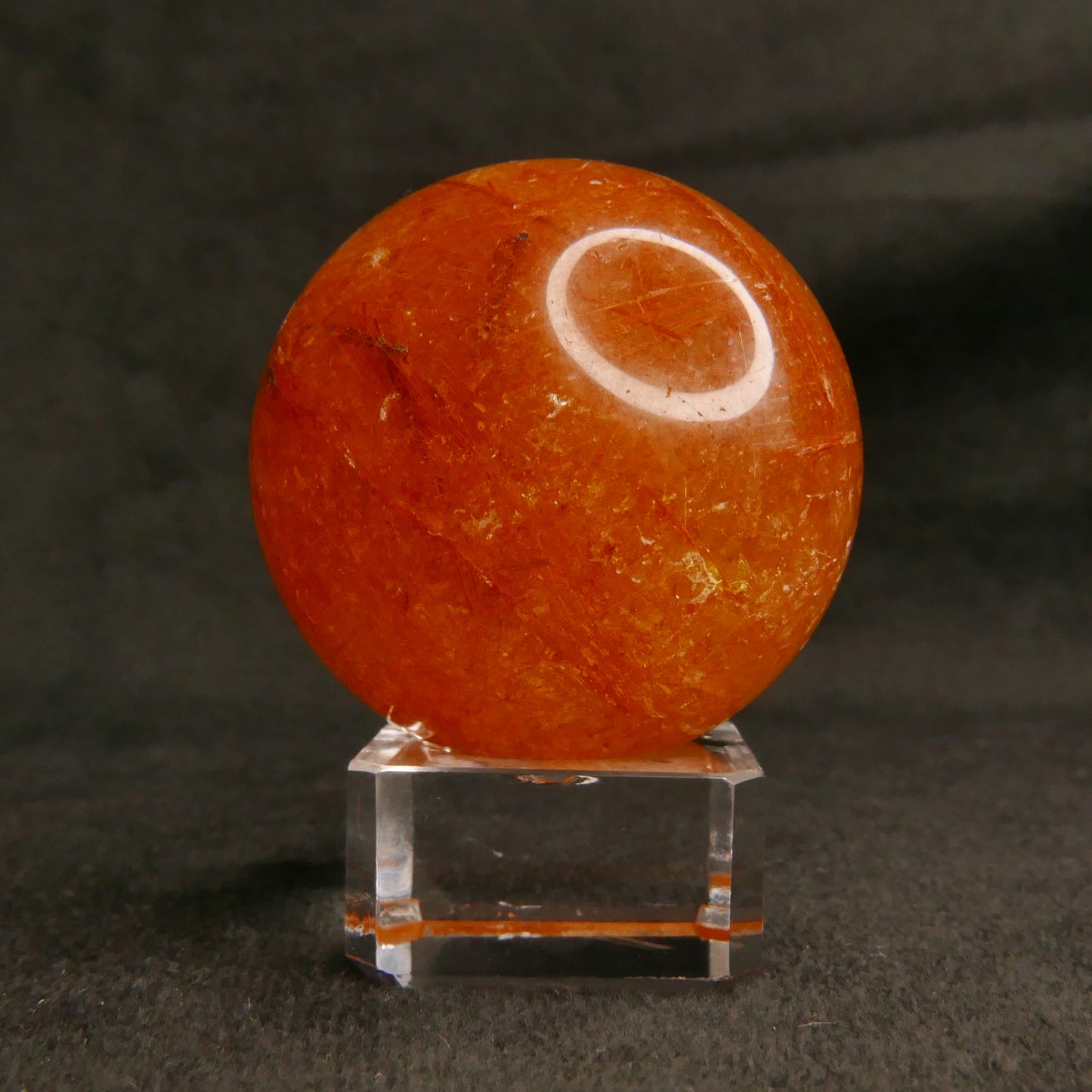 Golden Rutile Sphere with Stand | Snow Heart Crystals