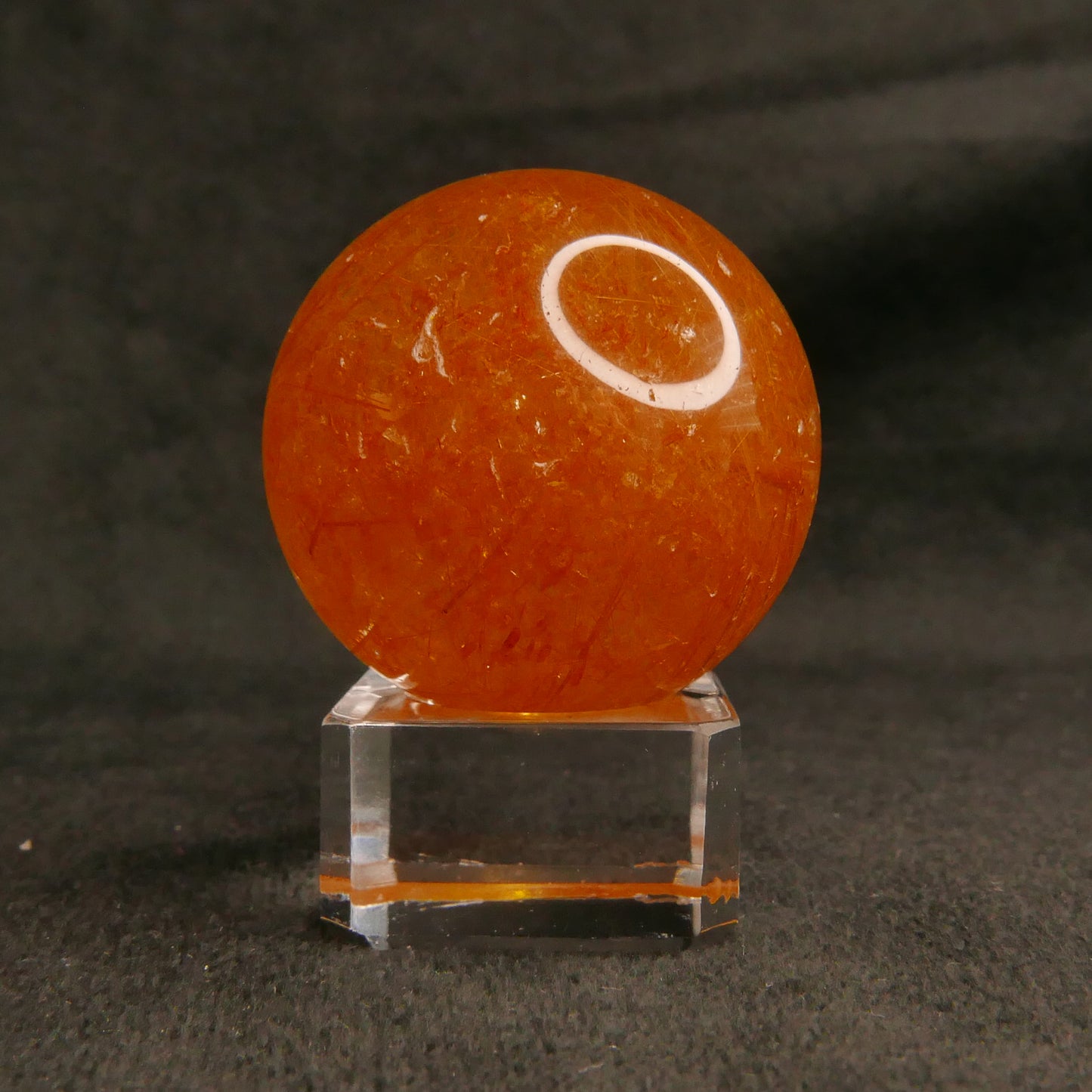 Golden Rutile Sphere with Stand | Snow Heart Crystals