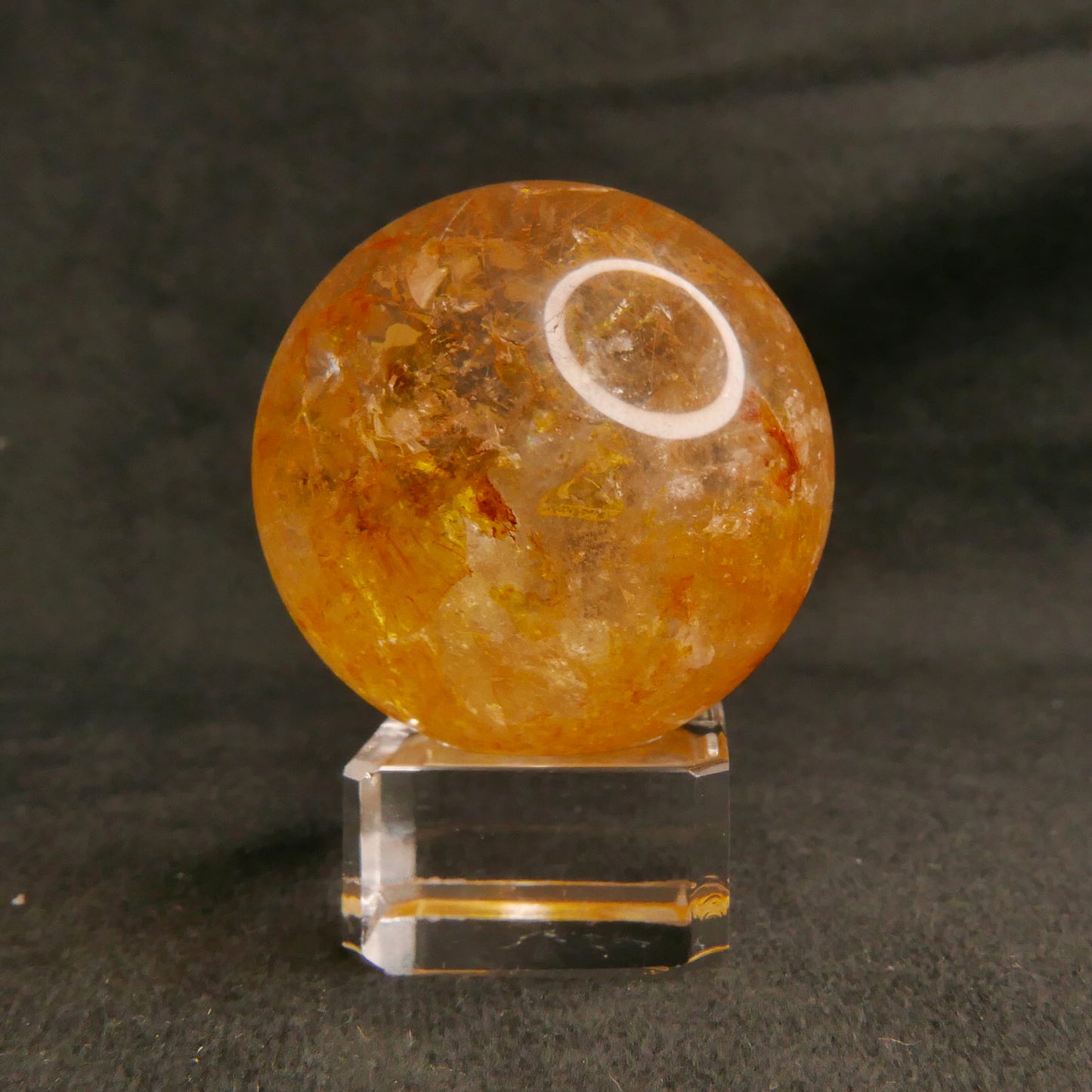 Golden Rutile Sphere with Stand | Snow Heart Crystals