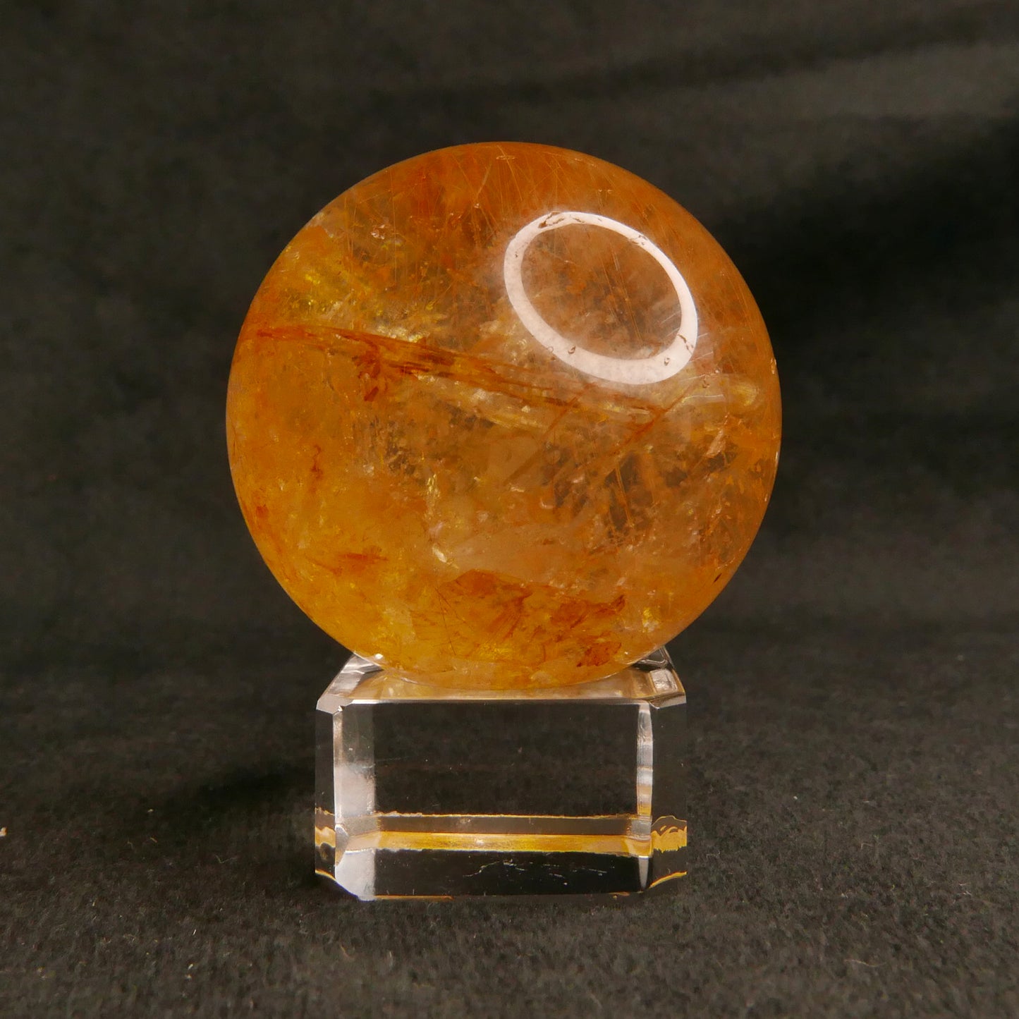 Golden Rutile Sphere with Stand | Snow Heart Crystals