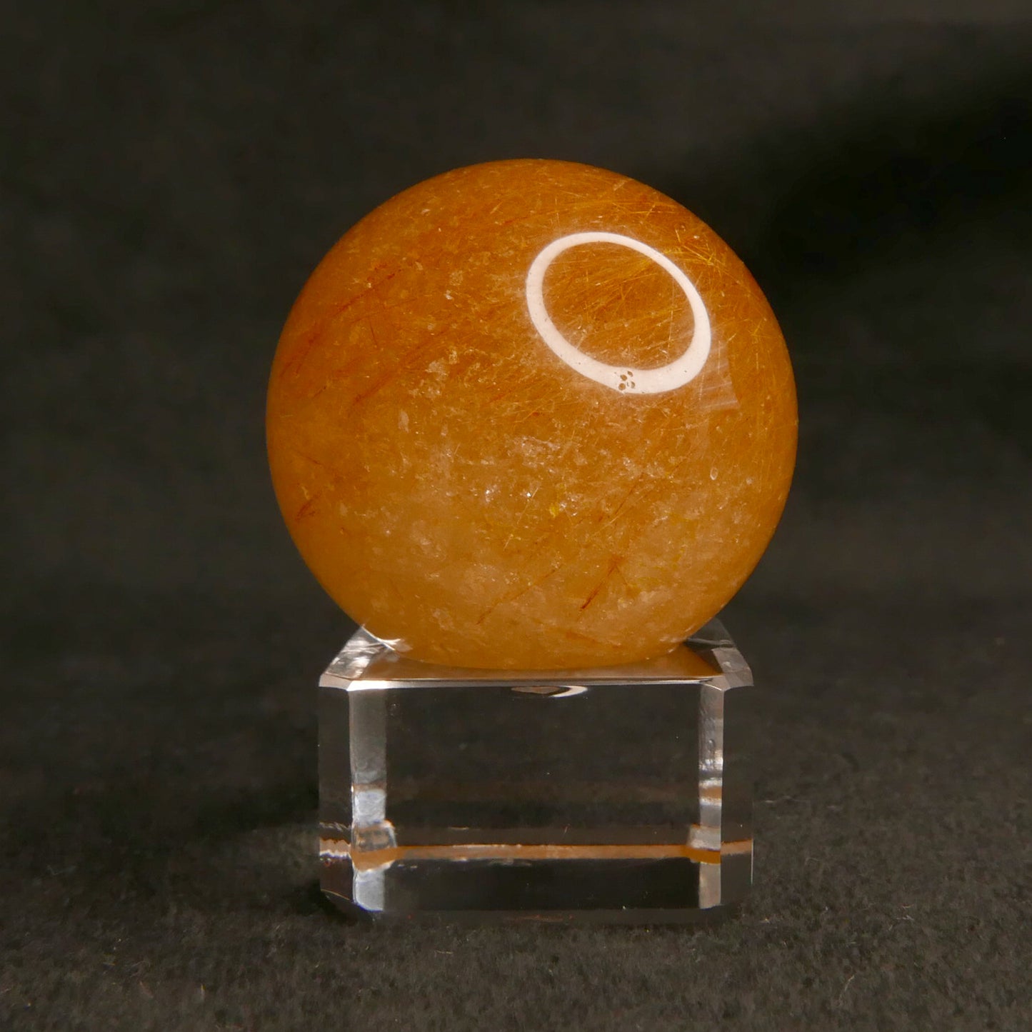 Golden Rutile Sphere with Stand | Snow Heart Crystals
