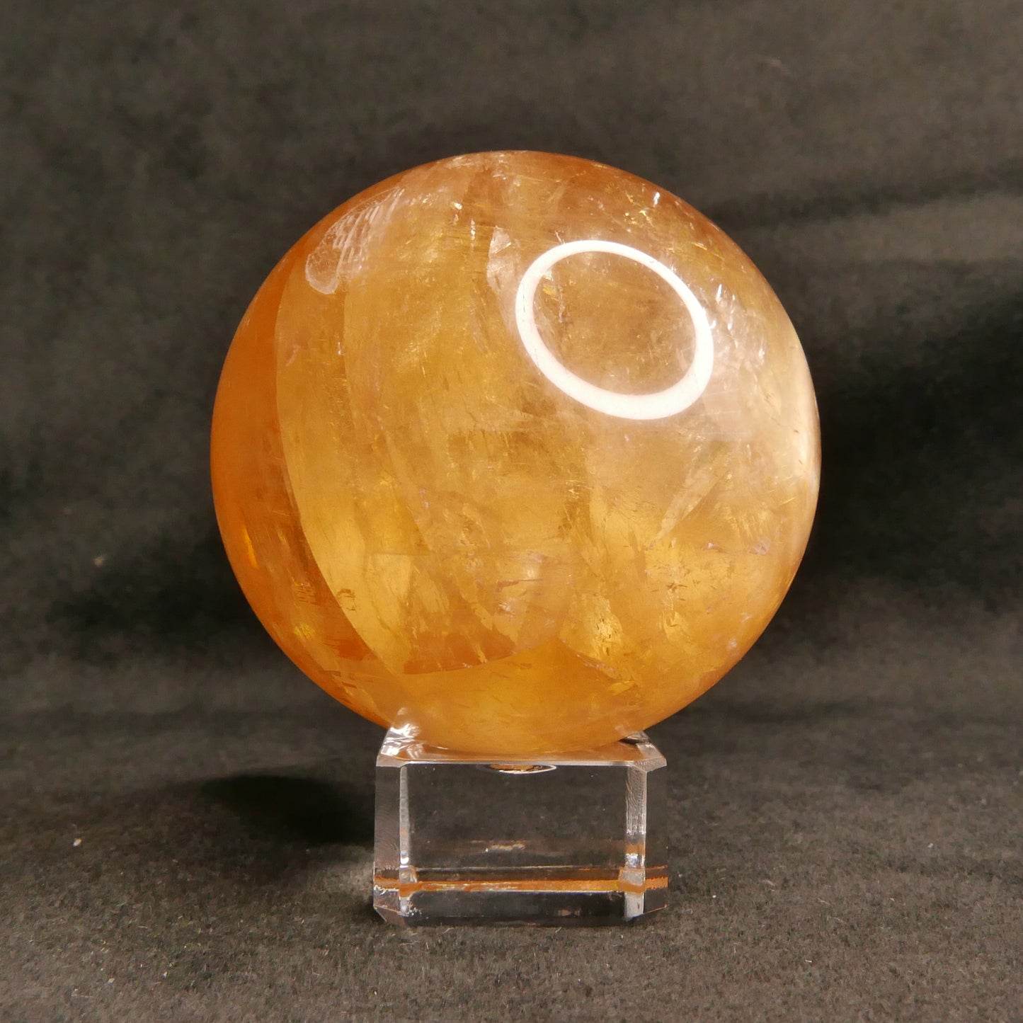 Honey Calcite Sphere with Stand | Snow Heart Crystals
