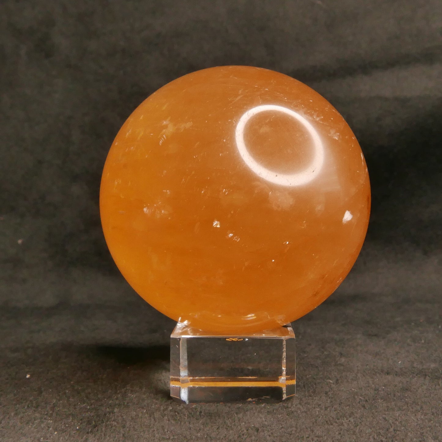 Honey Calcite Sphere with Stand | Snow Heart Crystals