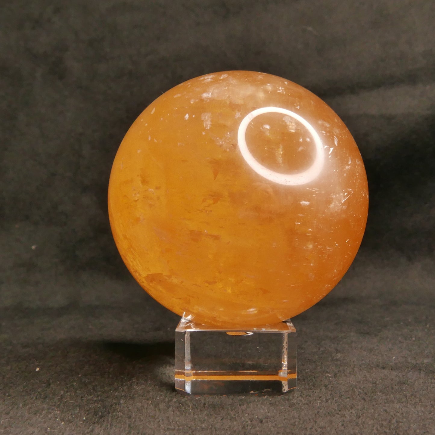 Honey Calcite Sphere with Stand | Snow Heart Crystals