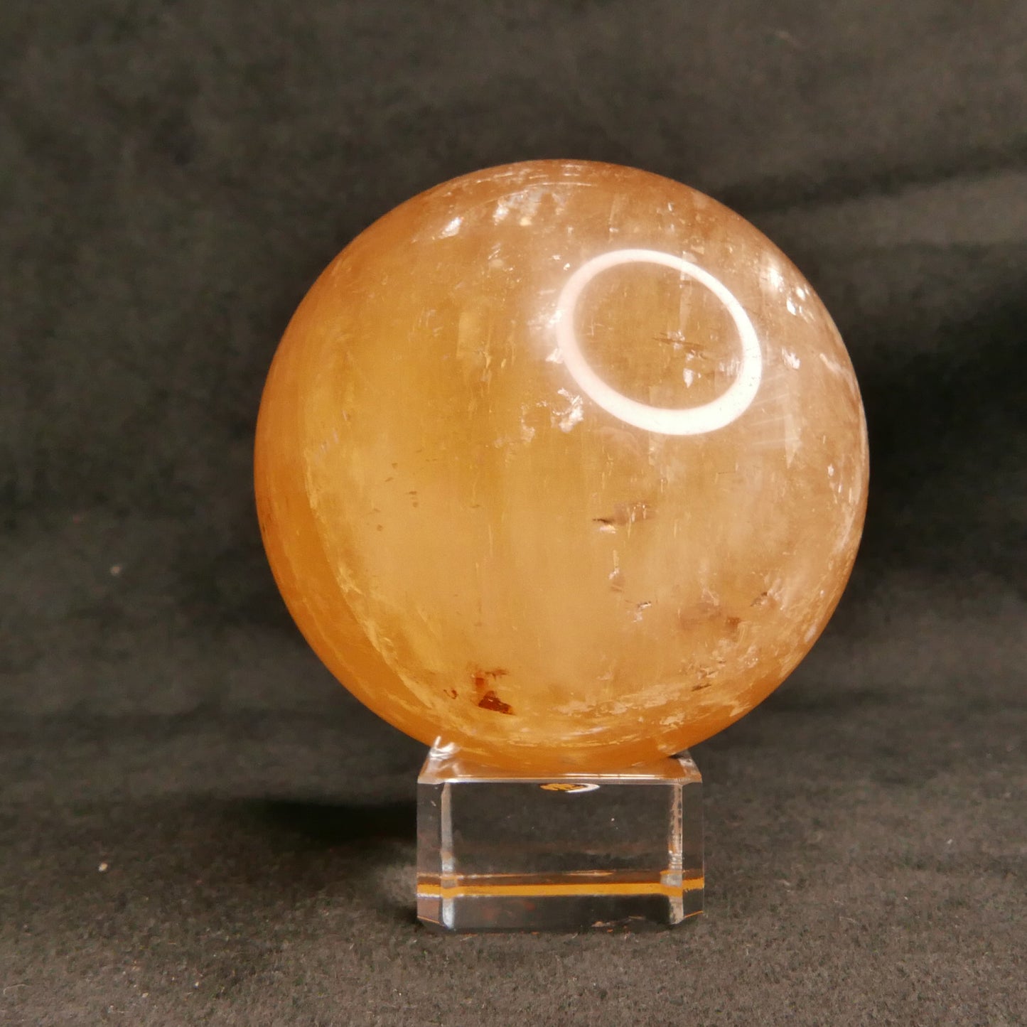 Honey Calcite Sphere with Stand | Snow Heart Crystals