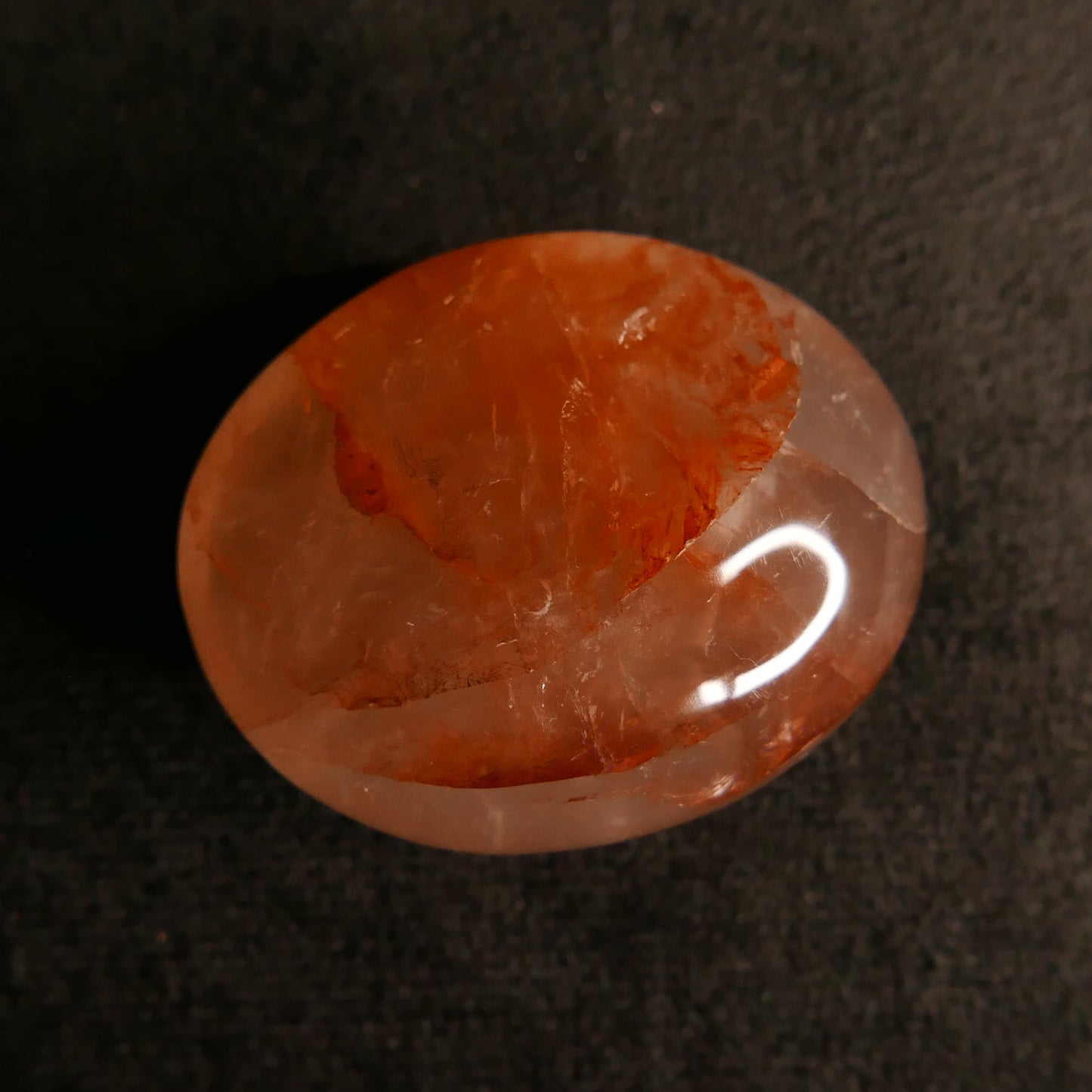Fire Quartz Palm Stone | Snow Heart Crystals