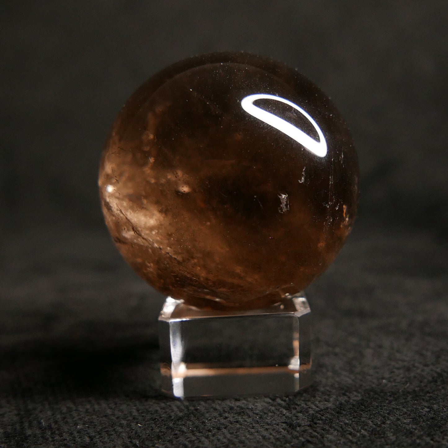 Smoky Quartz Sphere with Stand | Snow Heart Crystals