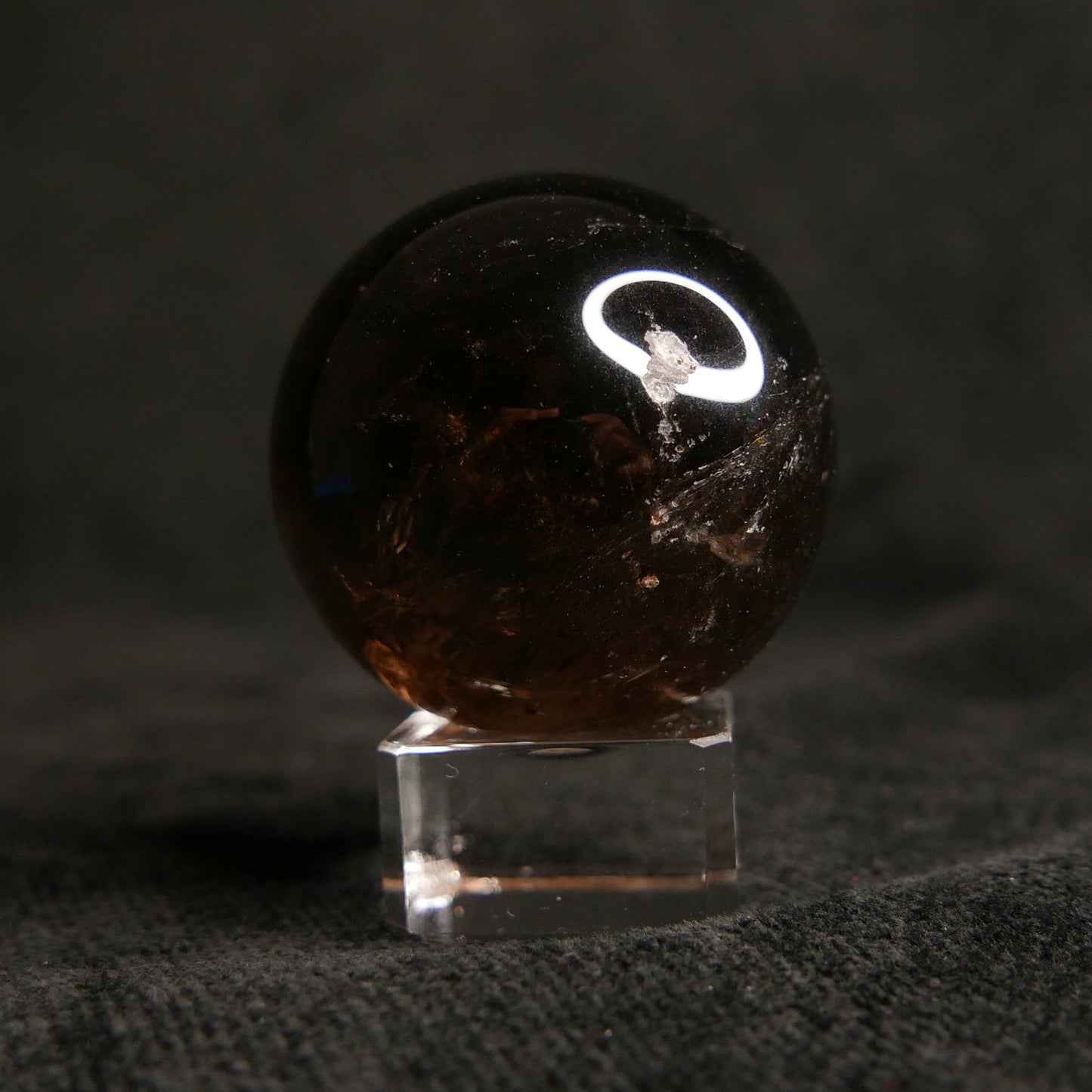 Smoky Quartz Sphere with Stand | Snow Heart Crystals