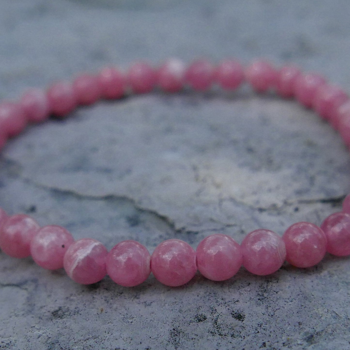 Rhodochrosite Bracelet (5-5.5mm) | Snow Heart Crystals