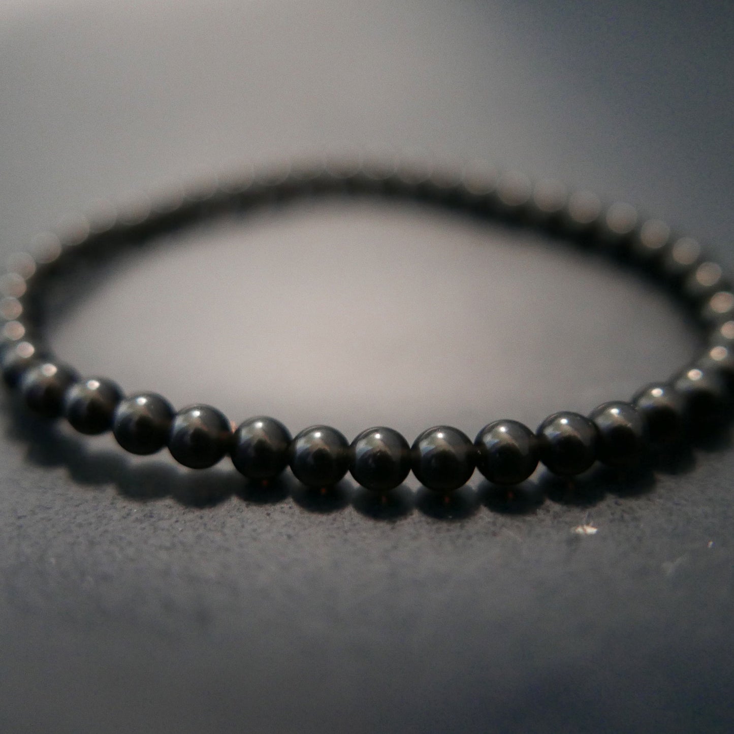 Black Obsidian Bracelet (4.5mm) | Snow Heart Crystals - Online Crystal Shop Canada