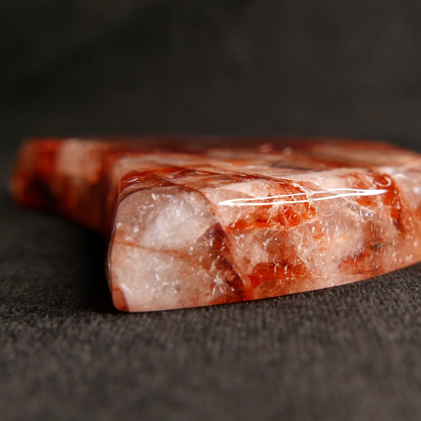 Fire Quartz Moon Bowl | Snow Heart Crystals