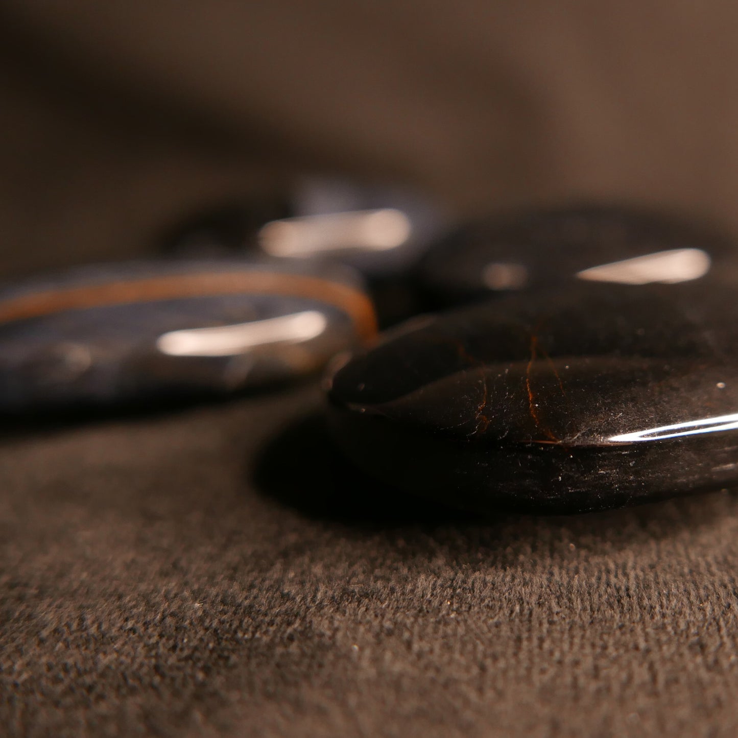 Blue Tiger Eye Palm Stone | Snow Heart Crystals