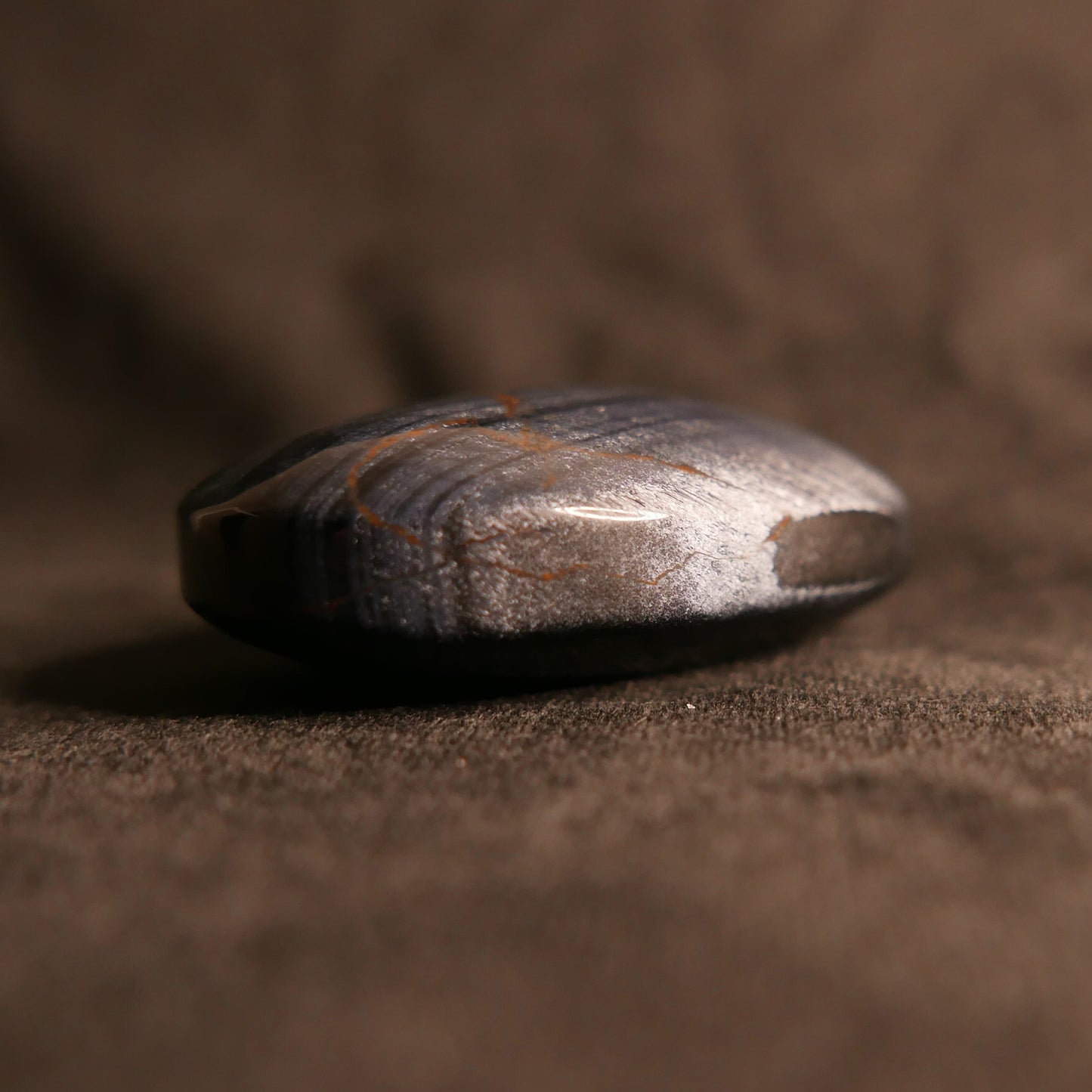 Blue Tiger Eye Palm Stone | Snow Heart Crystals