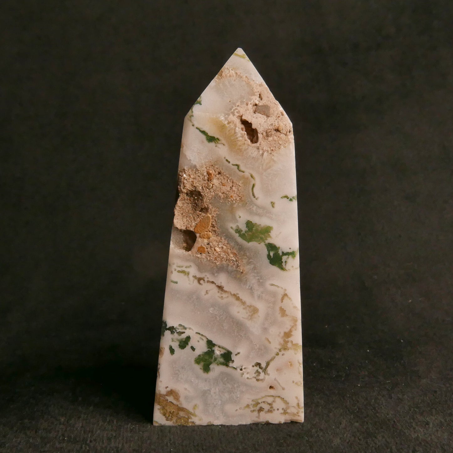 Moss Agate Tower | Snow Heart Crystals - Online Crystal Shop Canada
