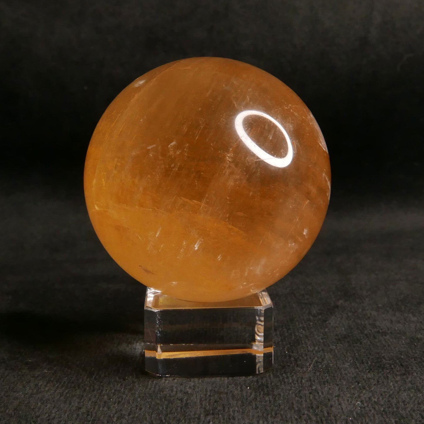 Honey Calcite Sphere with Stand | Snow Heart Crystals - Online Crystal Shop Canada
