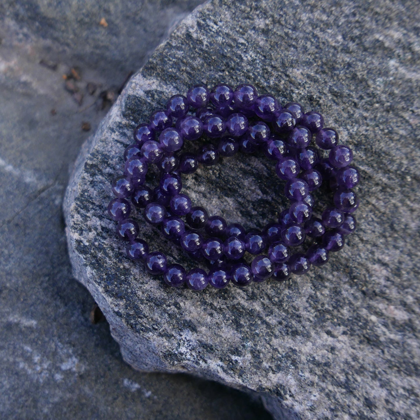 amethyst bead bracelet