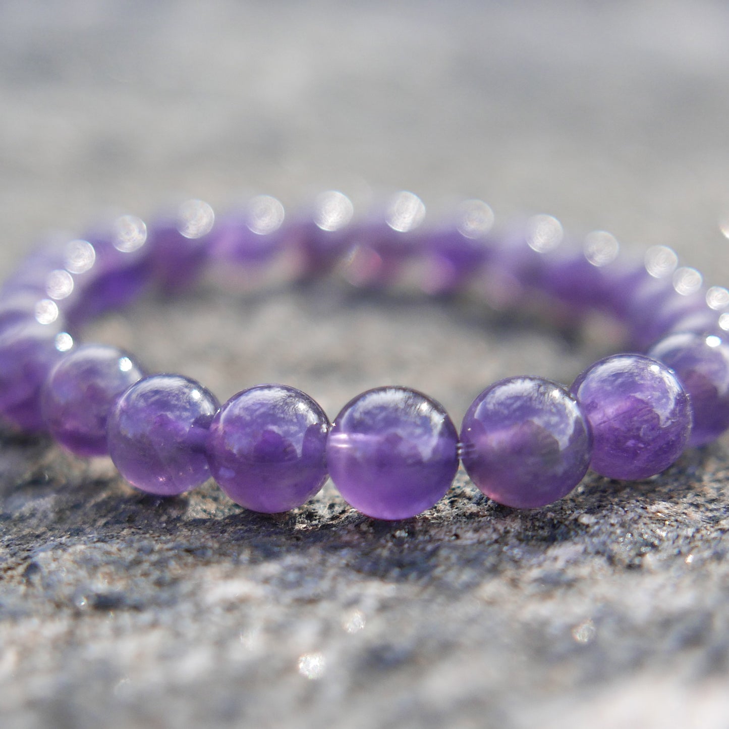 amethyst bead bracelet