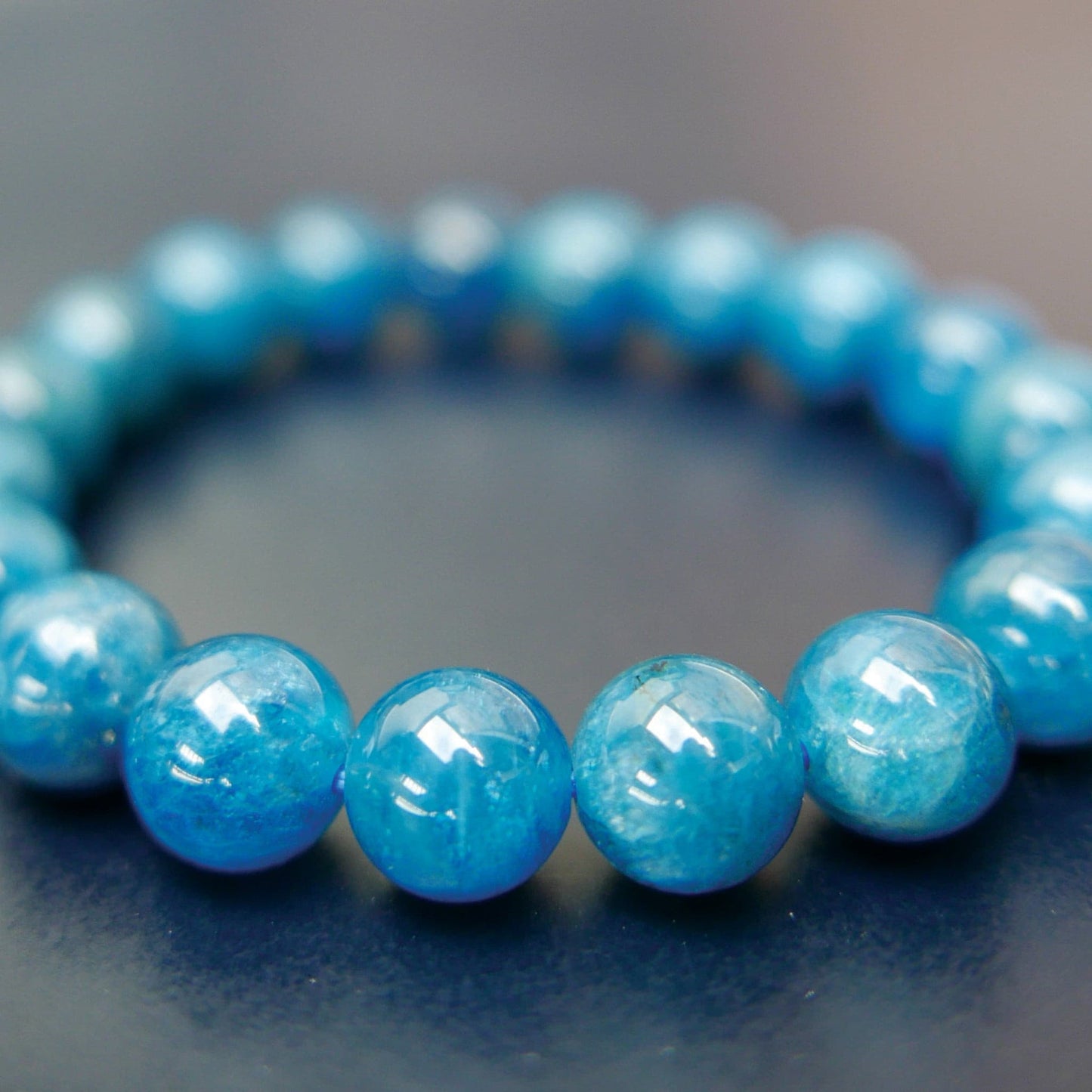 apatite bead bracelet