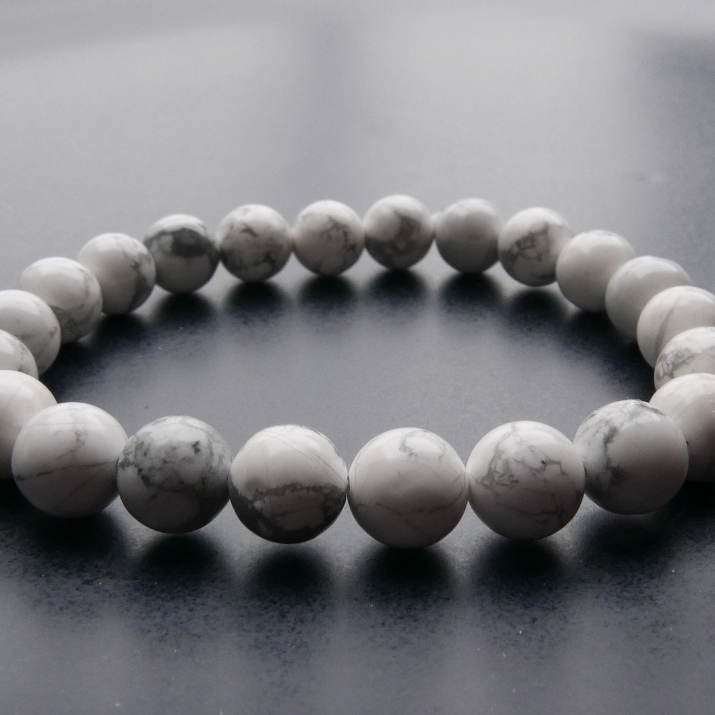 Howlite Bead Bracelet | Snow Heart Crystals - Online Crystal Shop Canada