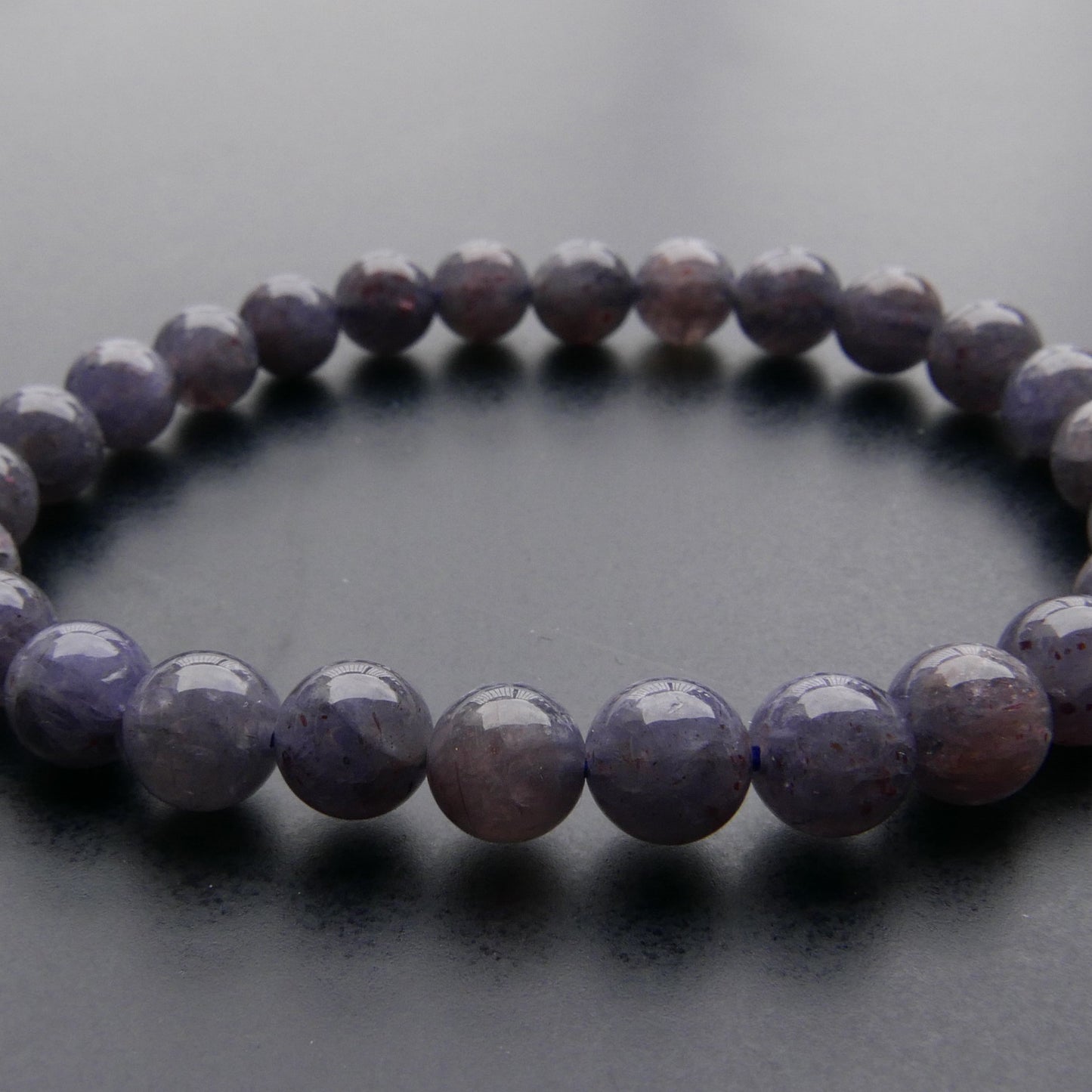 Iolite Bead Bracelet (6.5-7.5mm) | Snow Heart Crystals