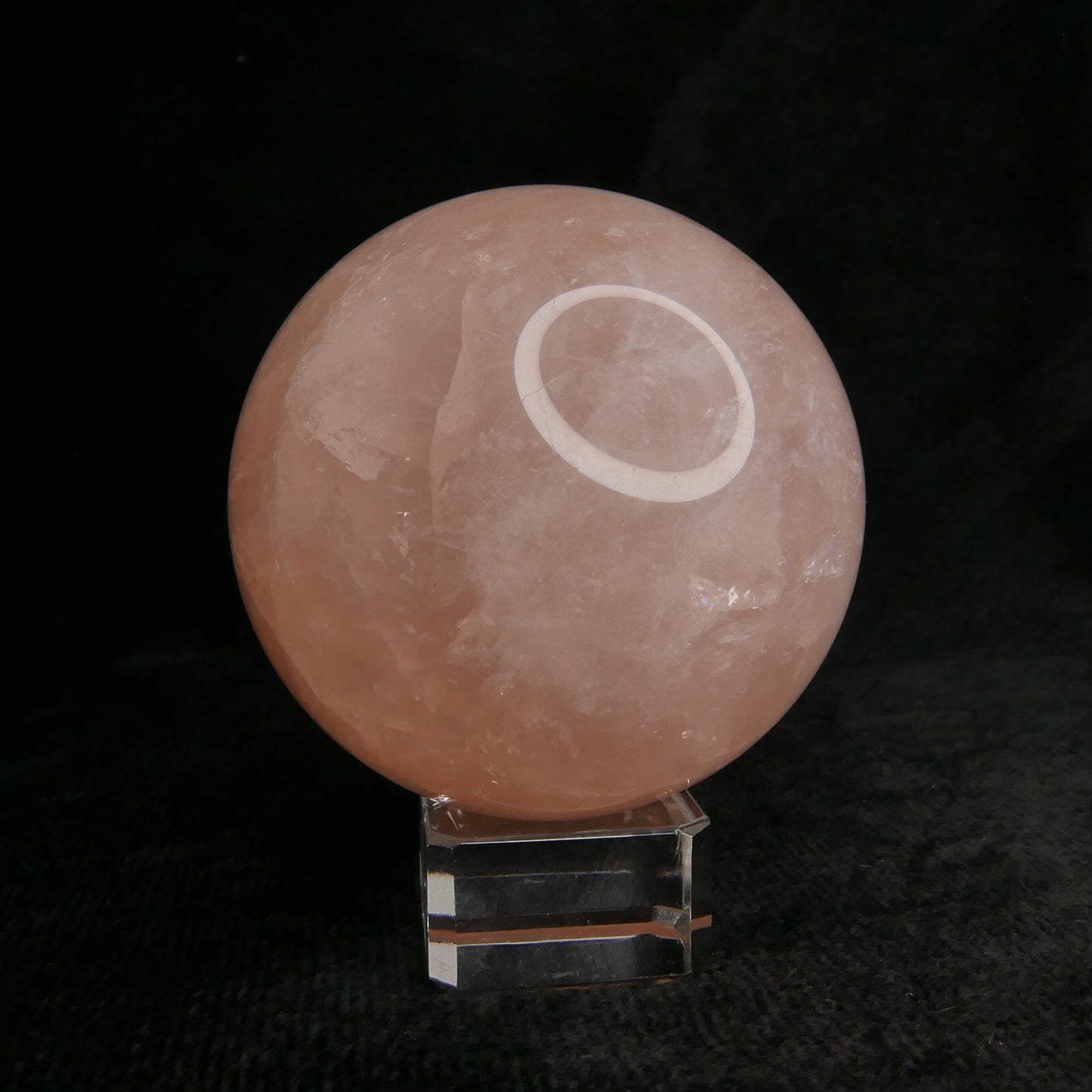 Rose Quartz Sphere with Glass Stand
