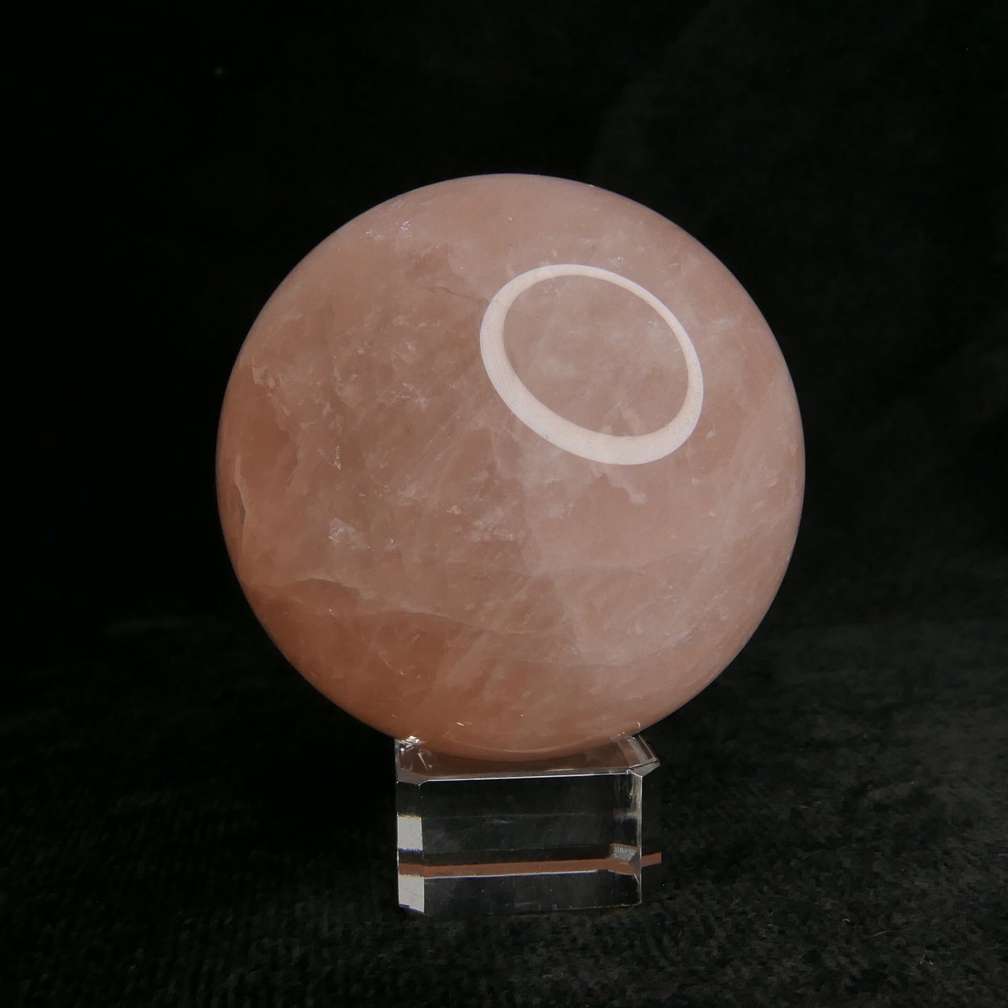 Rose Quartz Sphere with Glass Stand