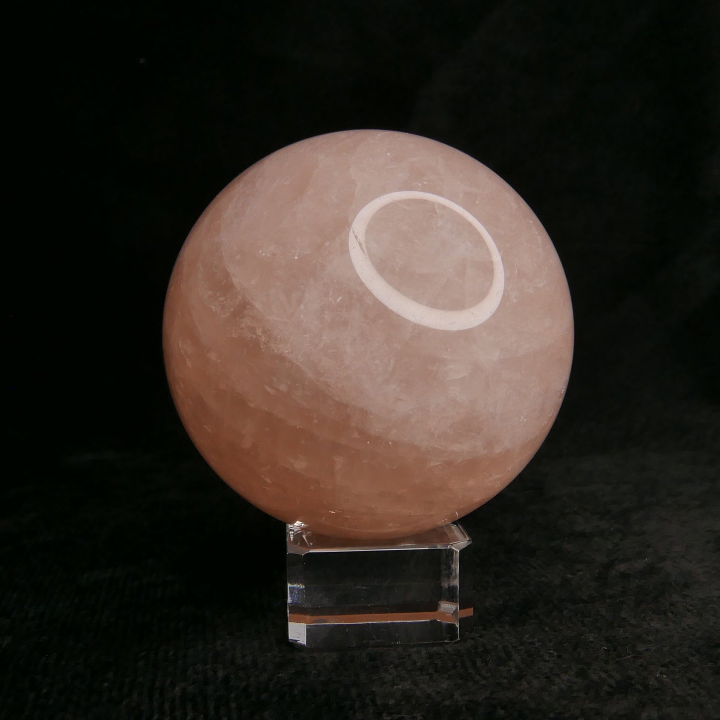 Rose Quartz Sphere with Glass Stand