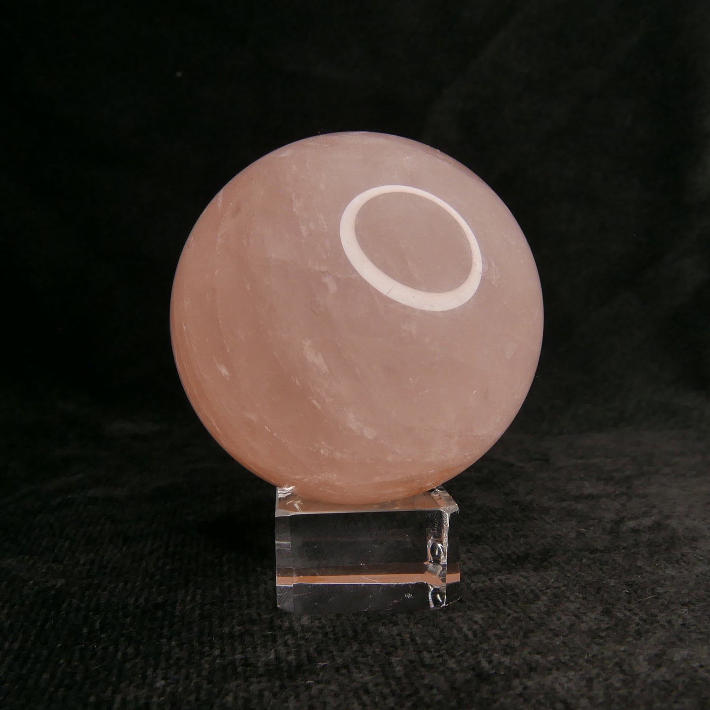 Rose Quartz Sphere with Glass Stand