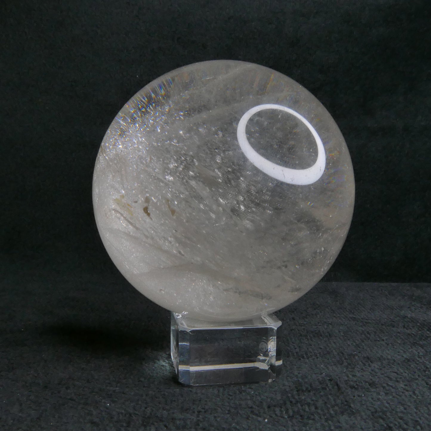 Clear Quartz Sphere with Stand | Snow Heart Crystals