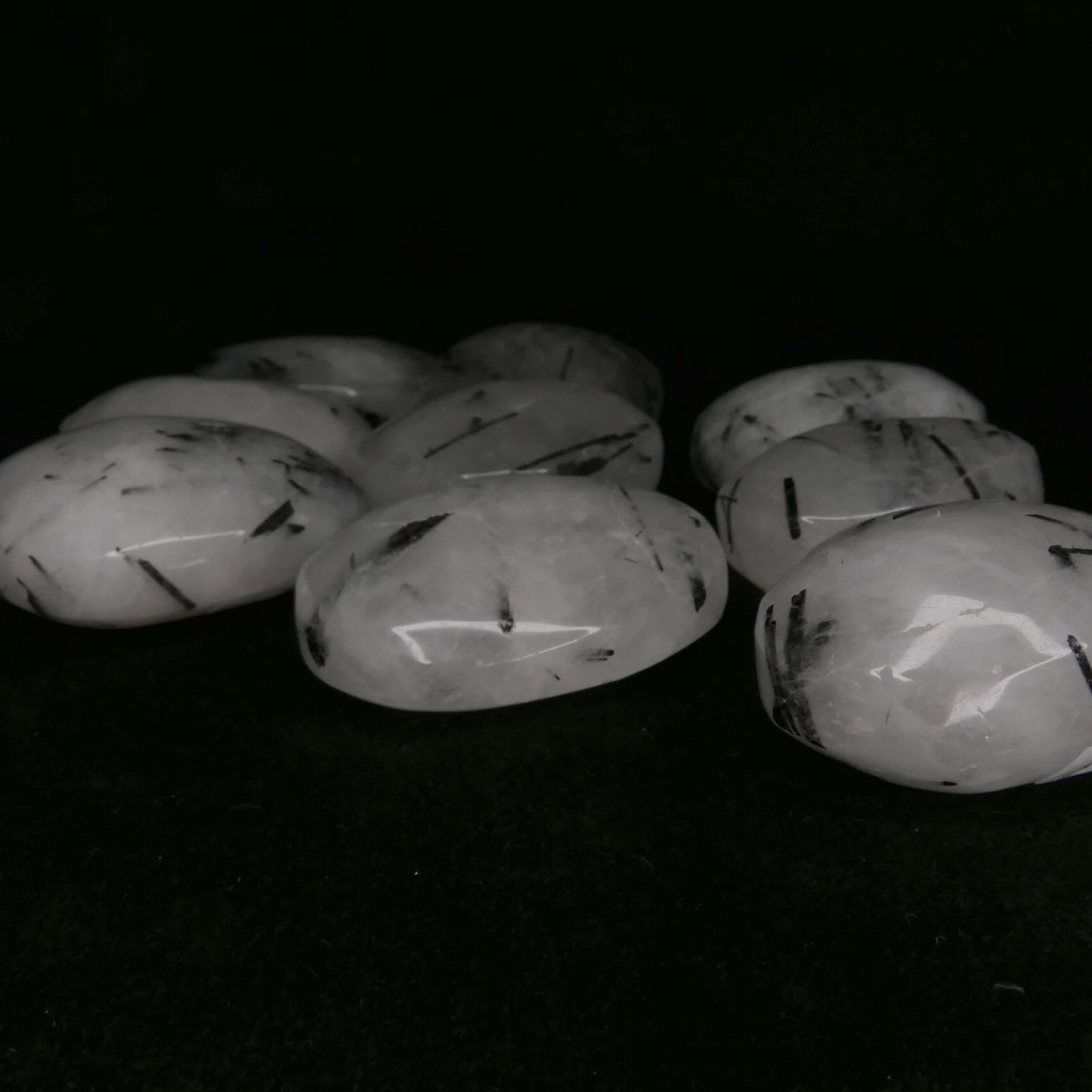 Tourmaline Quartz Palm Stone | Snow Heart Crystals - Online Crystal Shop Canada