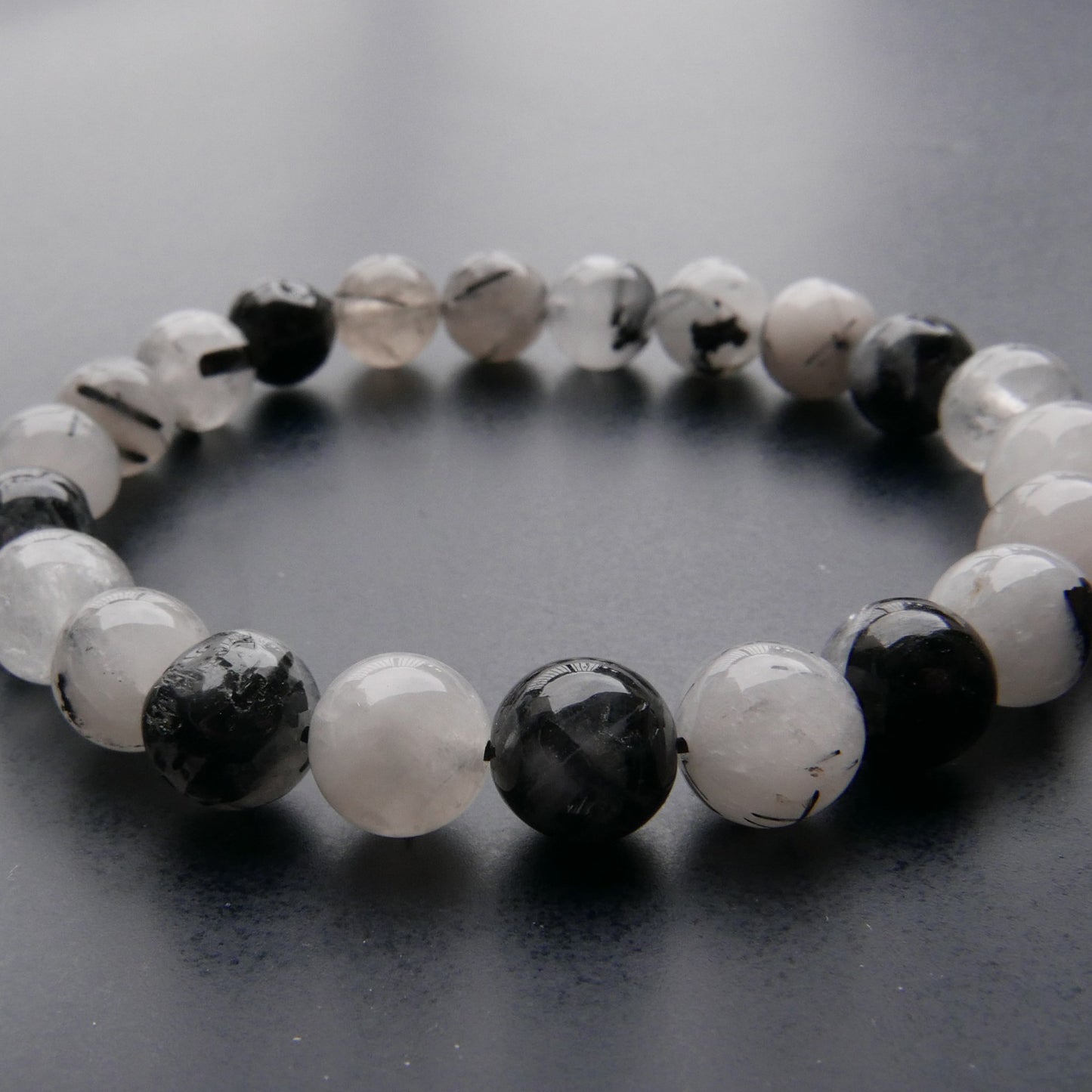 Tourmaline Quartz Bead Bracelet | Snow Heart Crystals - Online Crystal Shop Canada