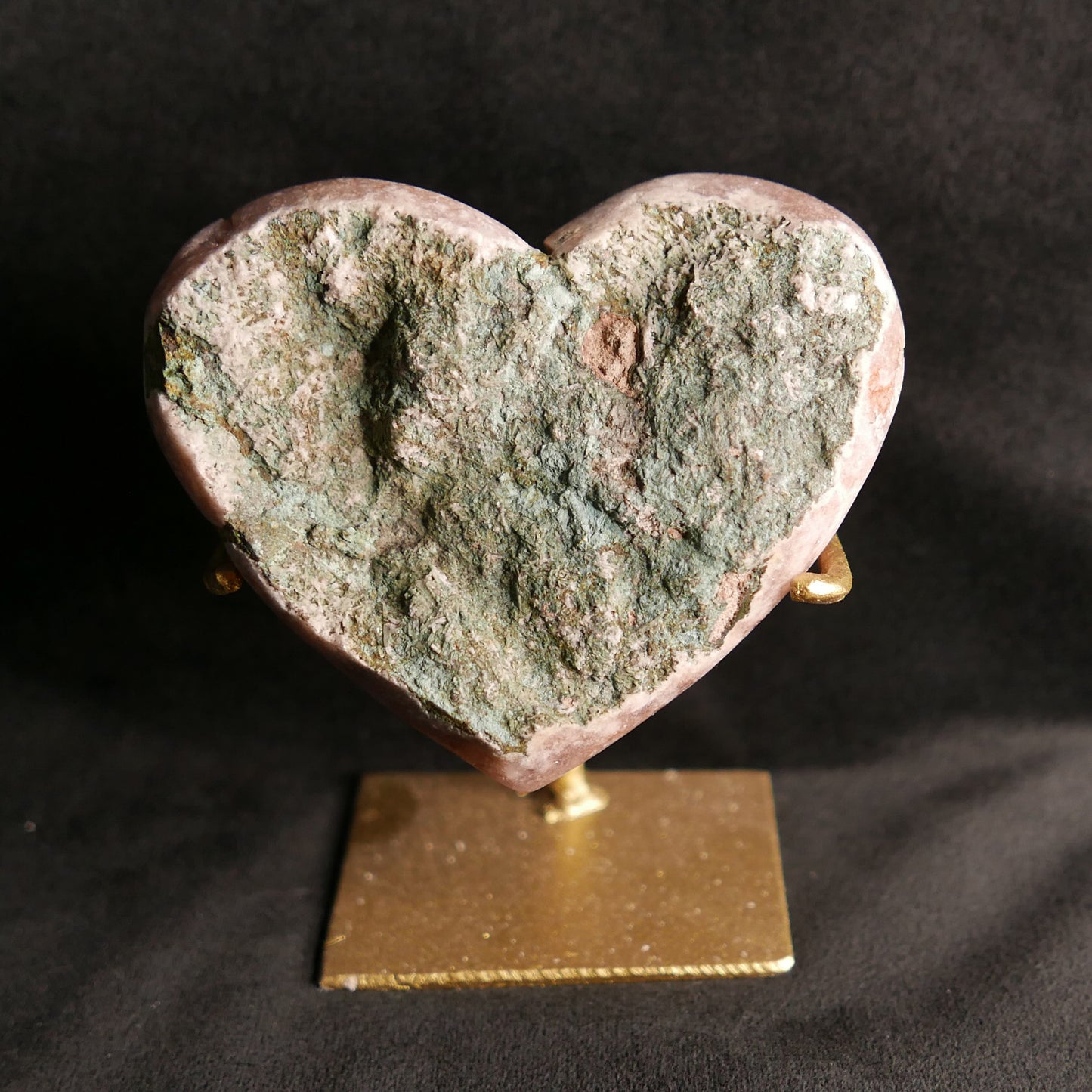 Pink Amethyst Heart with Stand