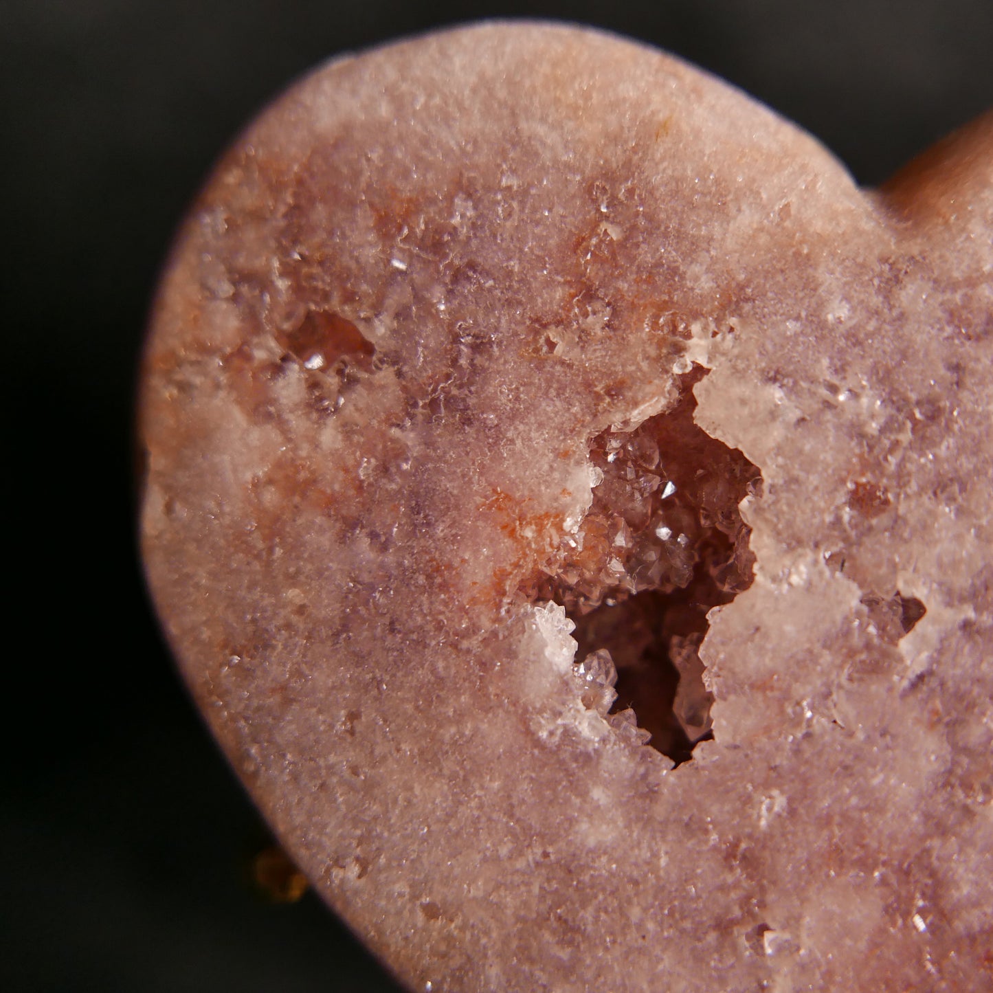 Pink Amethyst Heart with Stand