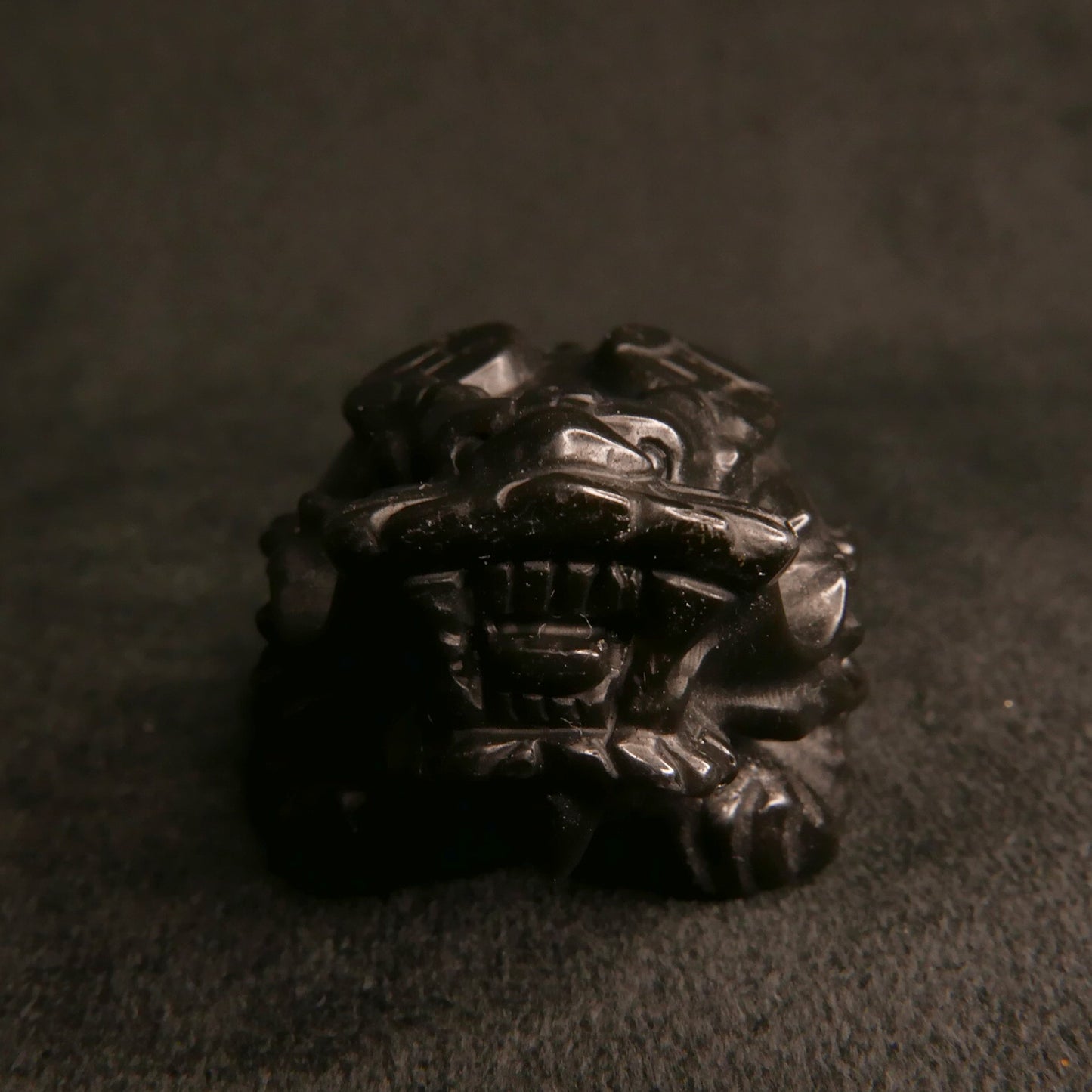 Black Obsidian Dragon Turtle with Coins on Back | Snow Heart Crystals - Online Crystal Shop Canada 