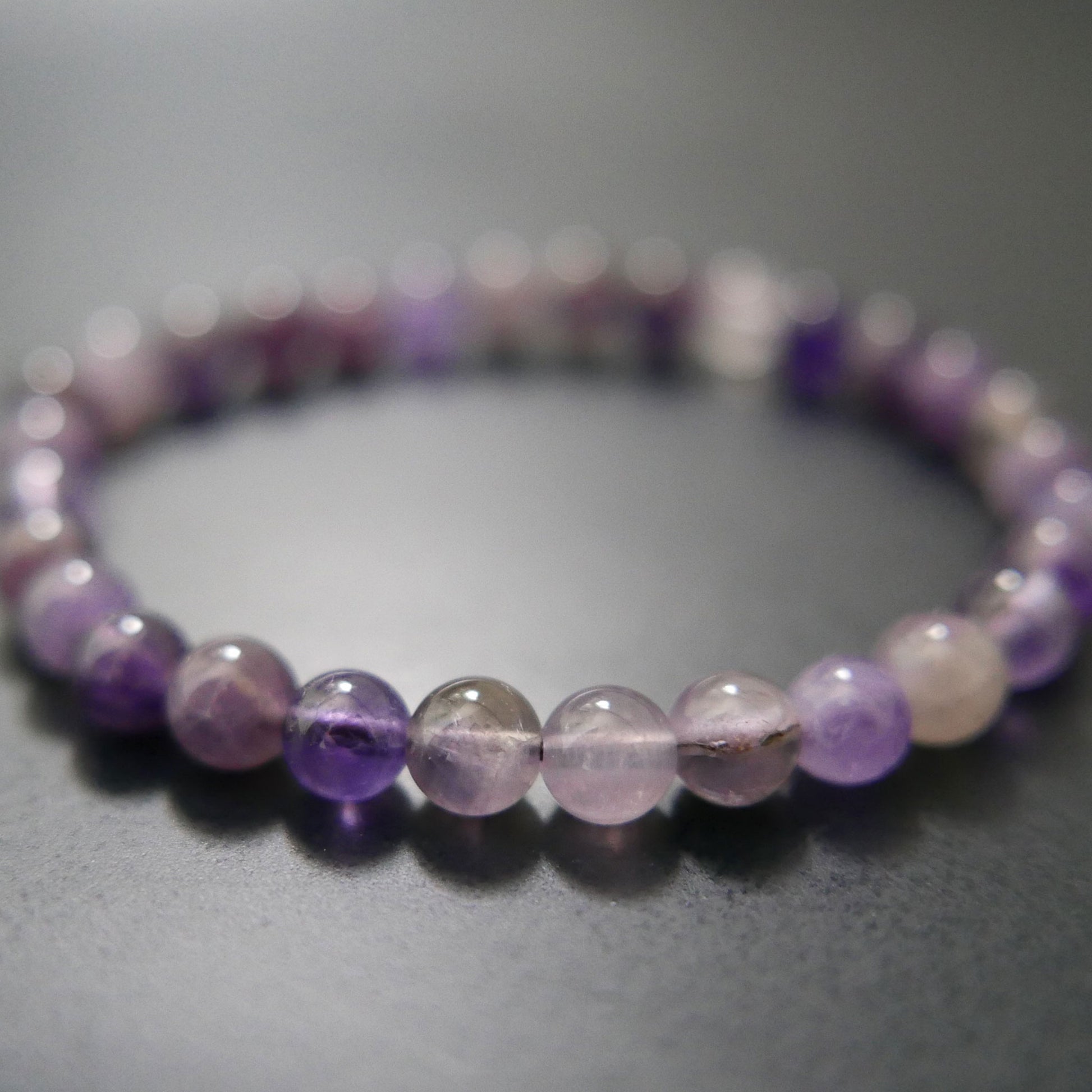 Amethyst Bracelet (5.5-6mm) - mixed colours | Snow Heart Crystals - Online Crystal Shop Canada