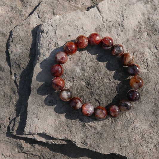 Fire Quartz Bracelet (11-11.5mm) | Snow Heart Crystals - Online Crystal Shop Canada 