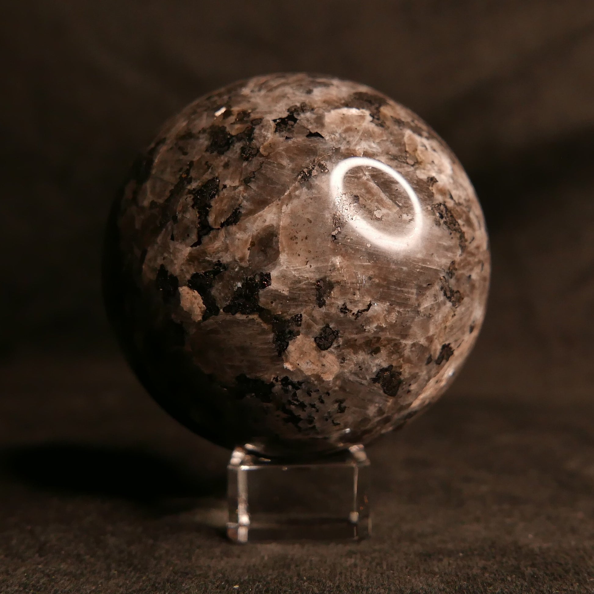 Larvikite Sphere | Snow Heart Crystals