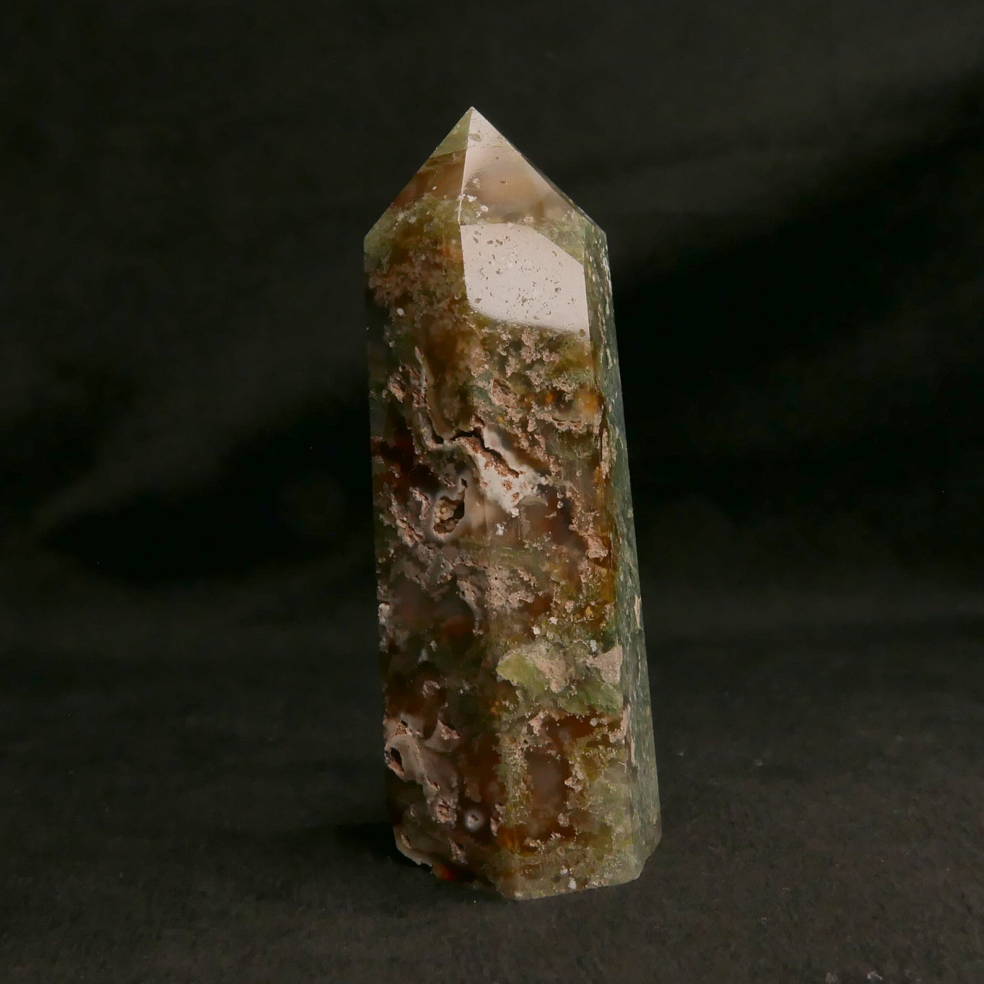 Moss Agate Tower | Snow Heart Crystals