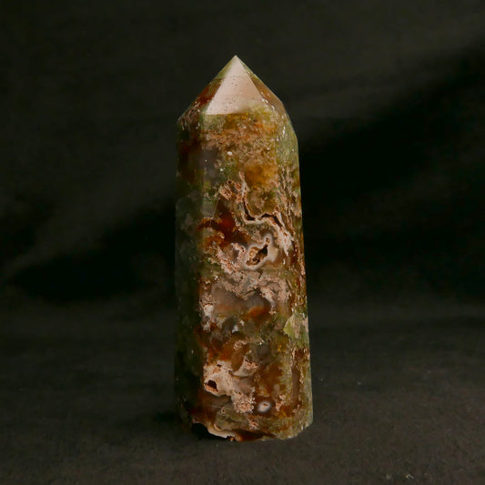 Moss Agate Tower | Snow Heart Crystals