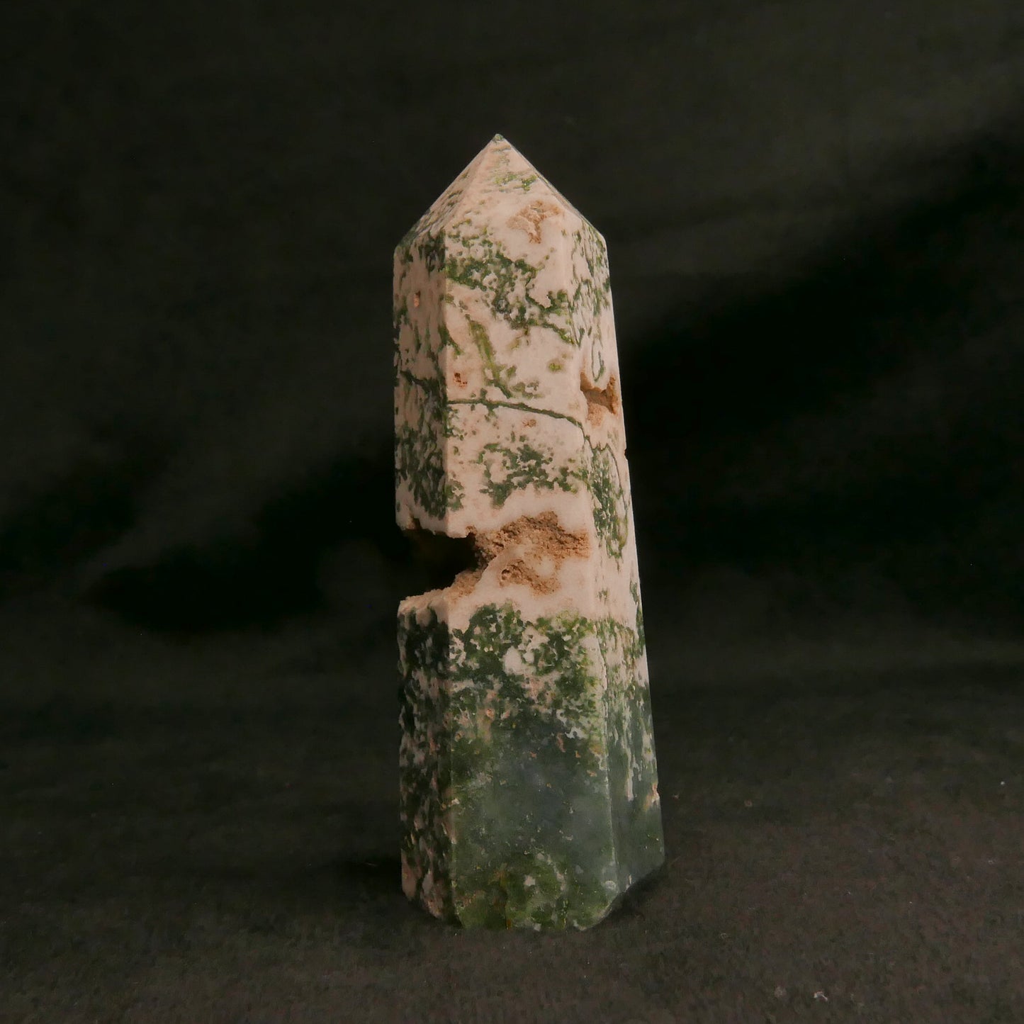 Moss Agate Tower | Snow Heart Crystals