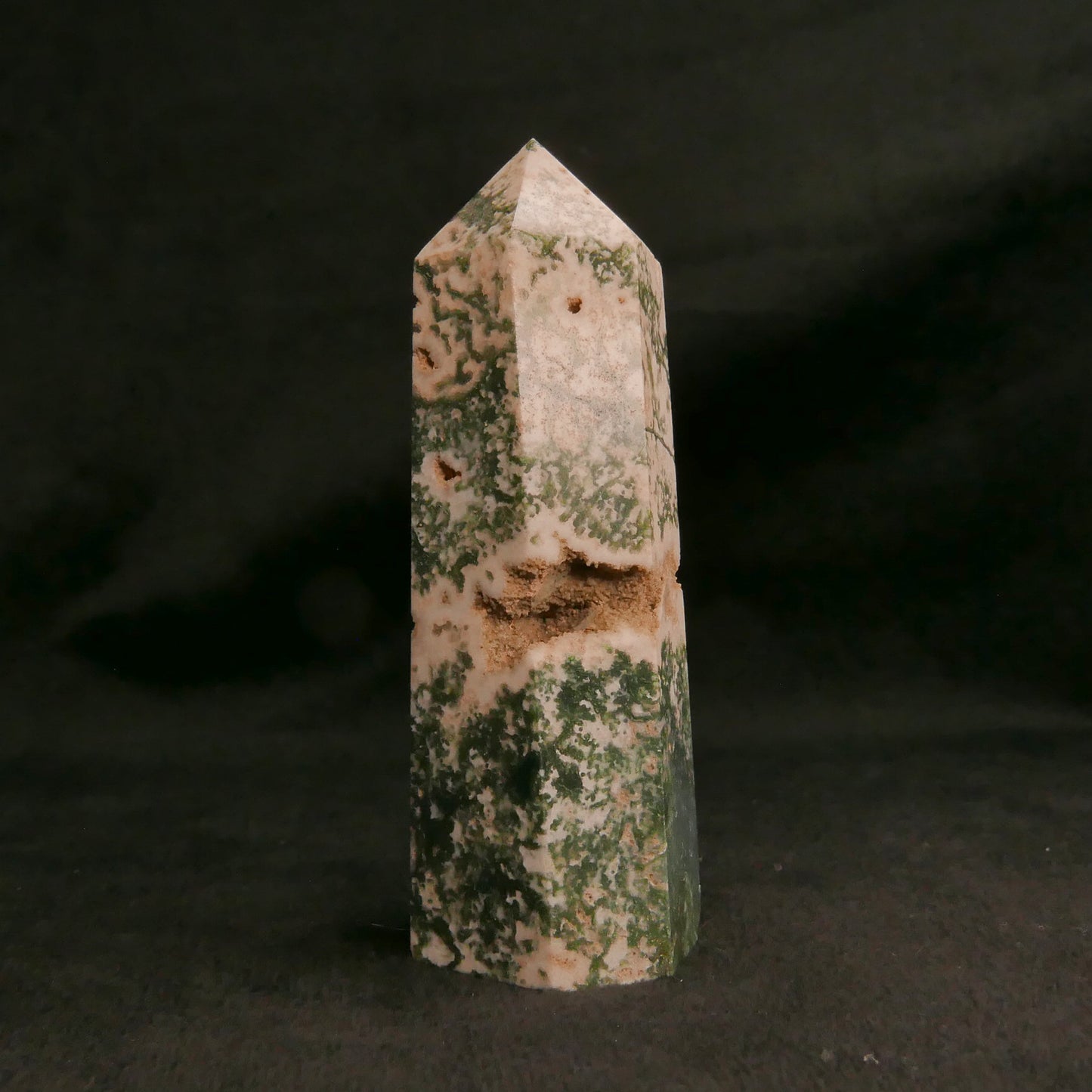 Moss Agate Tower | Snow Heart Crystals